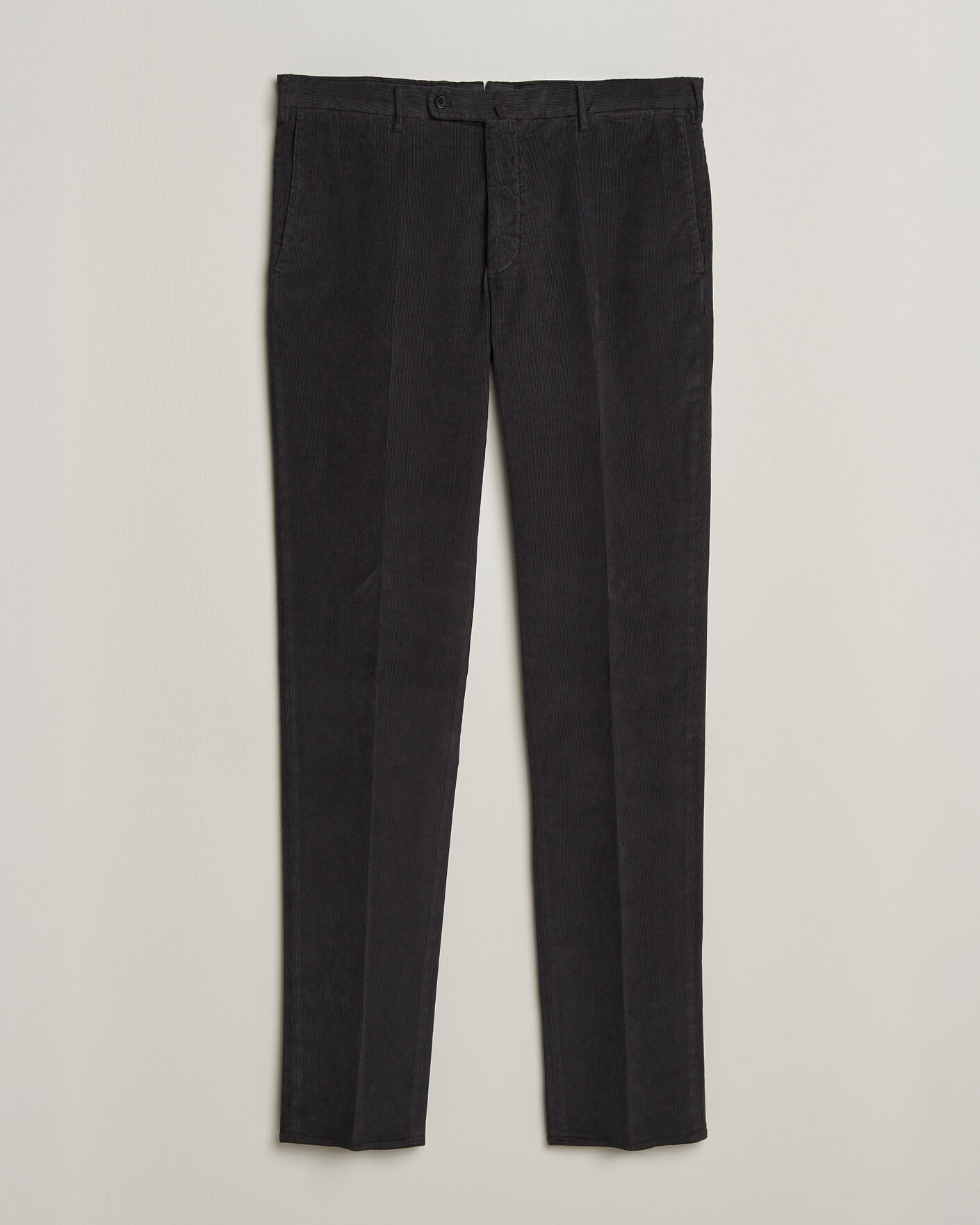 Herre | Bukser | Incotex | Regular Fit Baby Corduroy Trousers Dark Grey