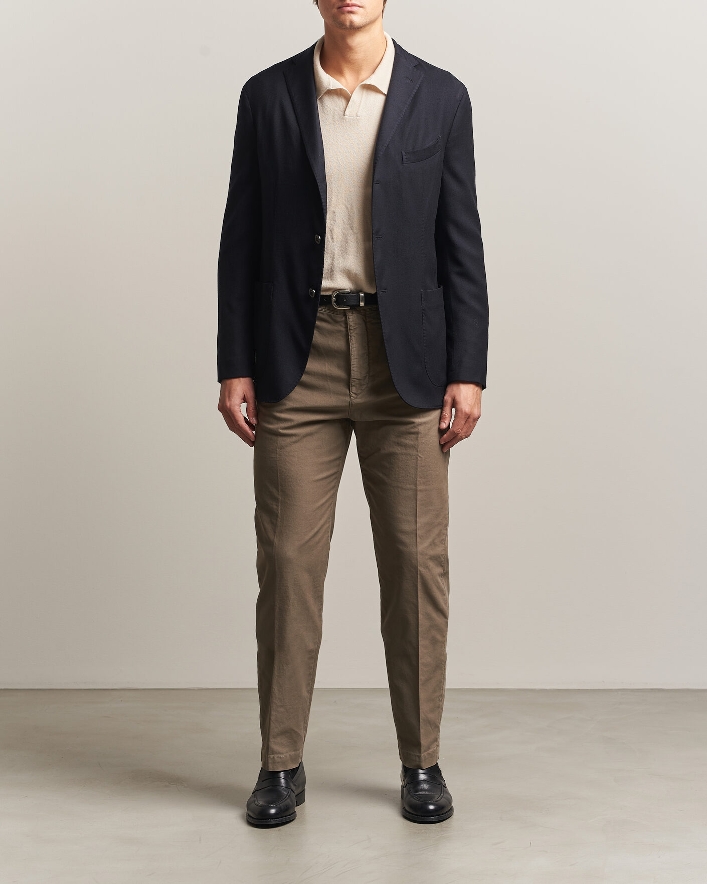 Herre | Bukser | Incotex | Regular Fit Garment Dyed Slacks Taupe