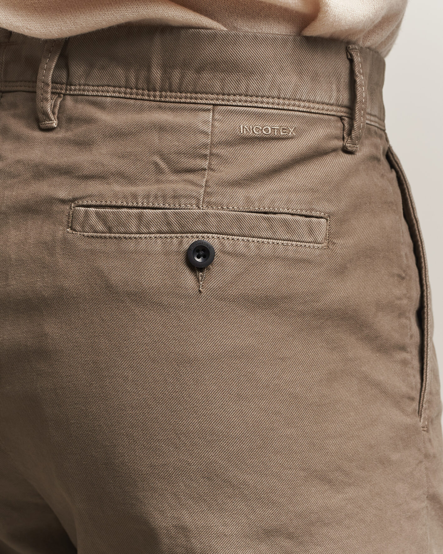 Herre | Bukser | Incotex | Regular Fit Garment Dyed Slacks Taupe
