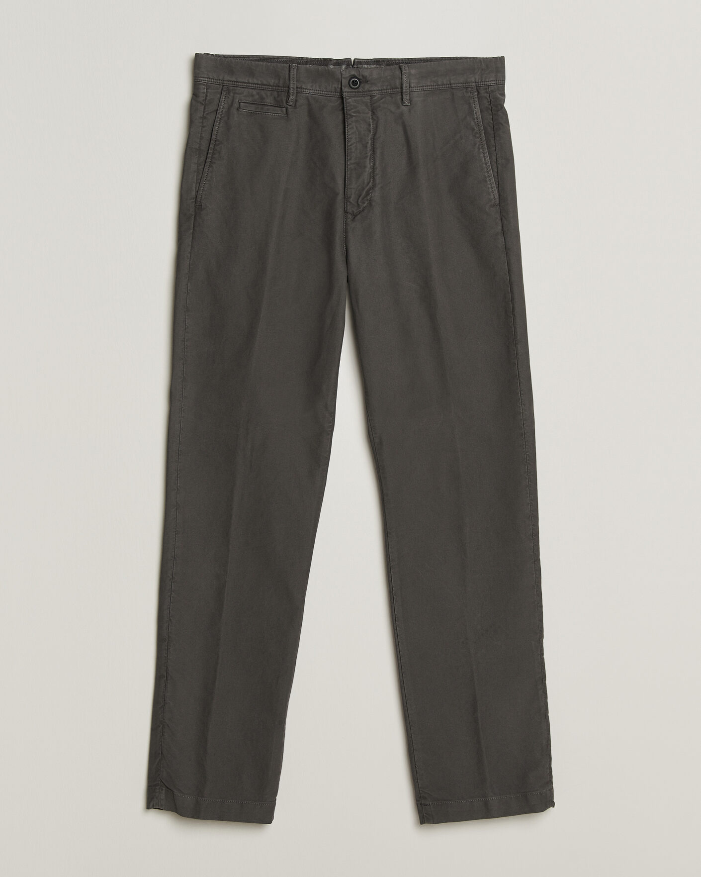 Herre | Bukser | Incotex | Regular Fit Garment Dyed Slacks Dark Grey