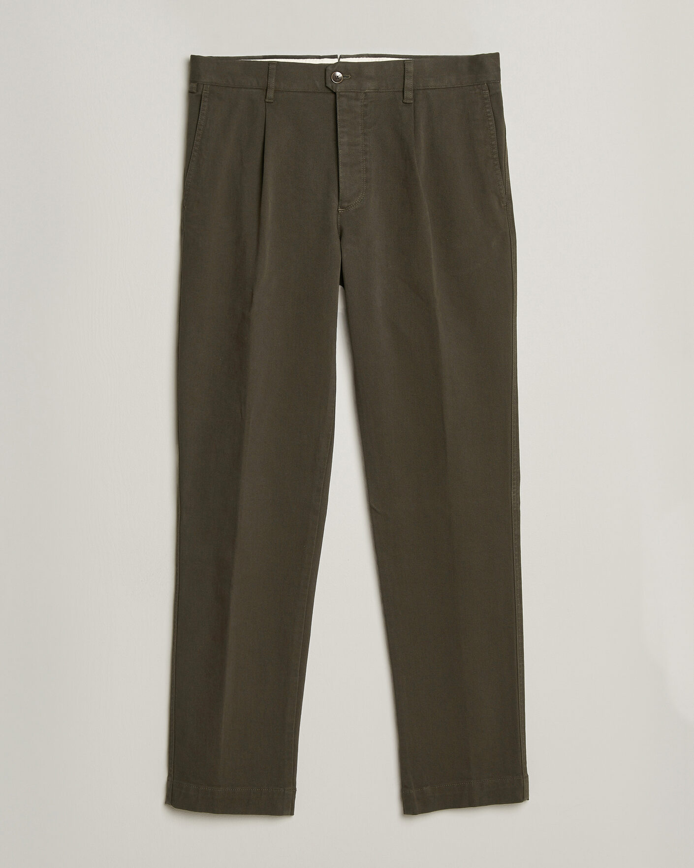 Herre | Bukser | Incotex | Regular Fit Cover Chinos Dark Green