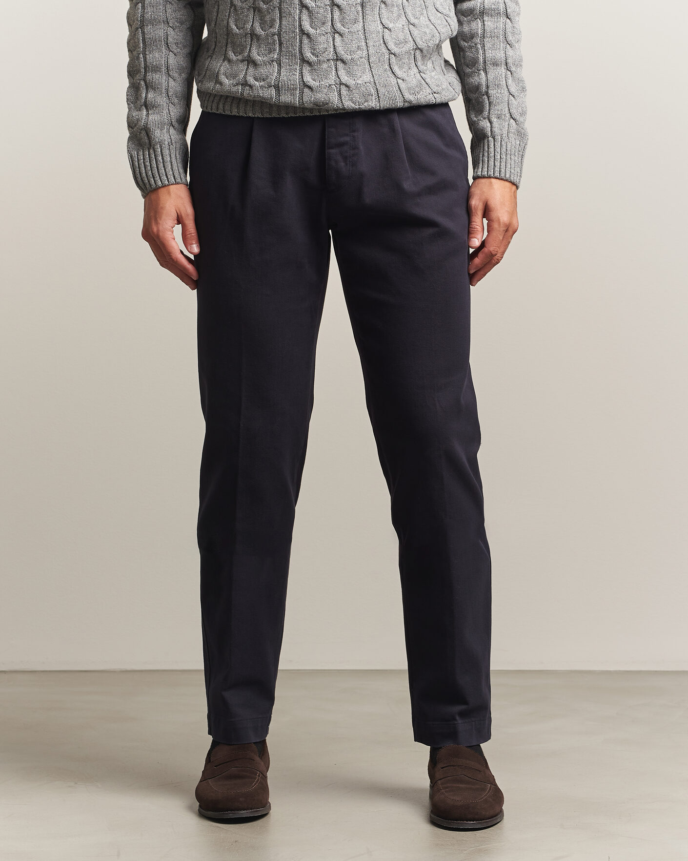 Herre | Bukser | Incotex | Regular Fit Cover Chinos Navy