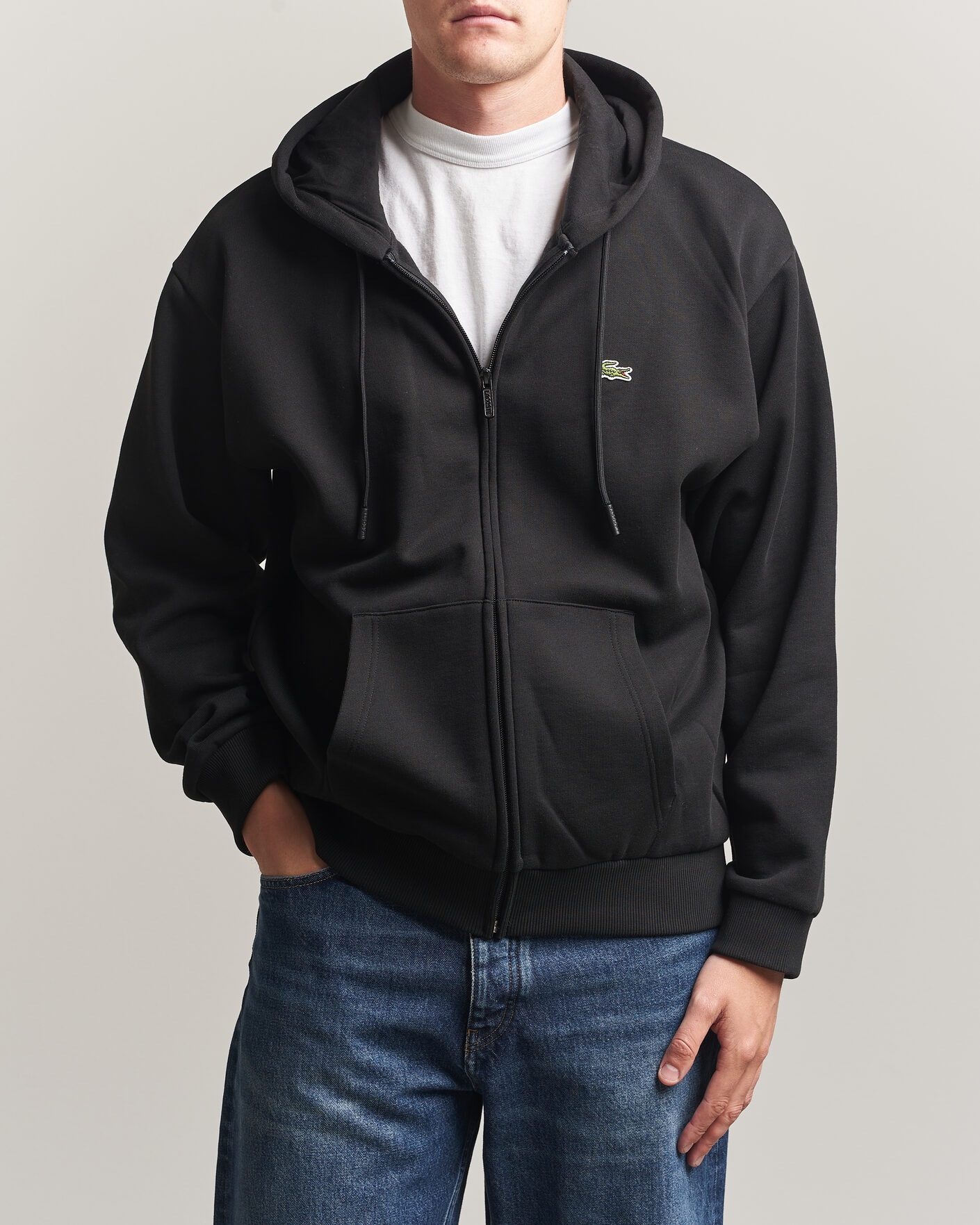 Herre | Trøjer | Lacoste | Full Zip Hoodie Black
