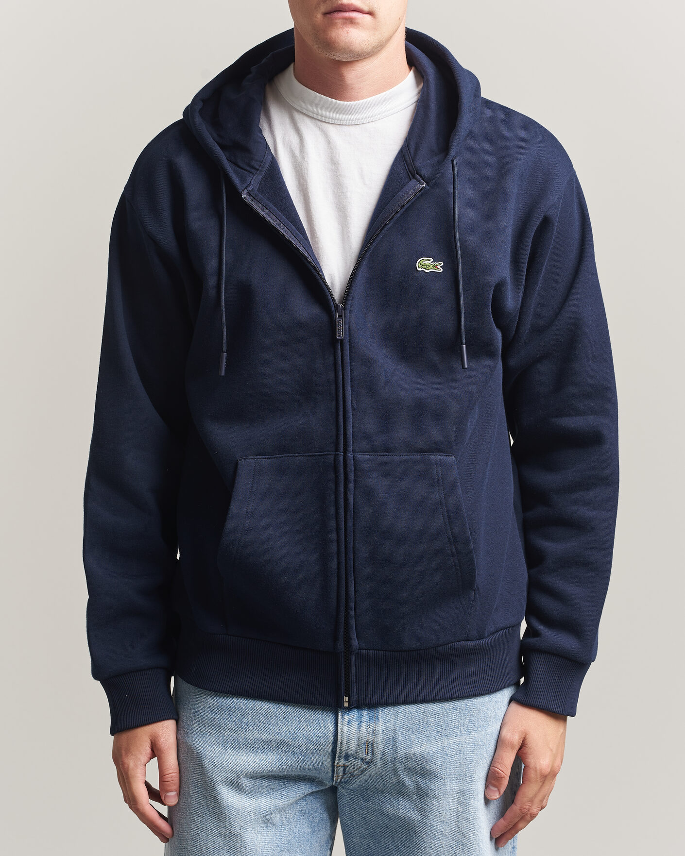 Herre | Trøjer | Lacoste | Full Zip Hoodie Navy Blue