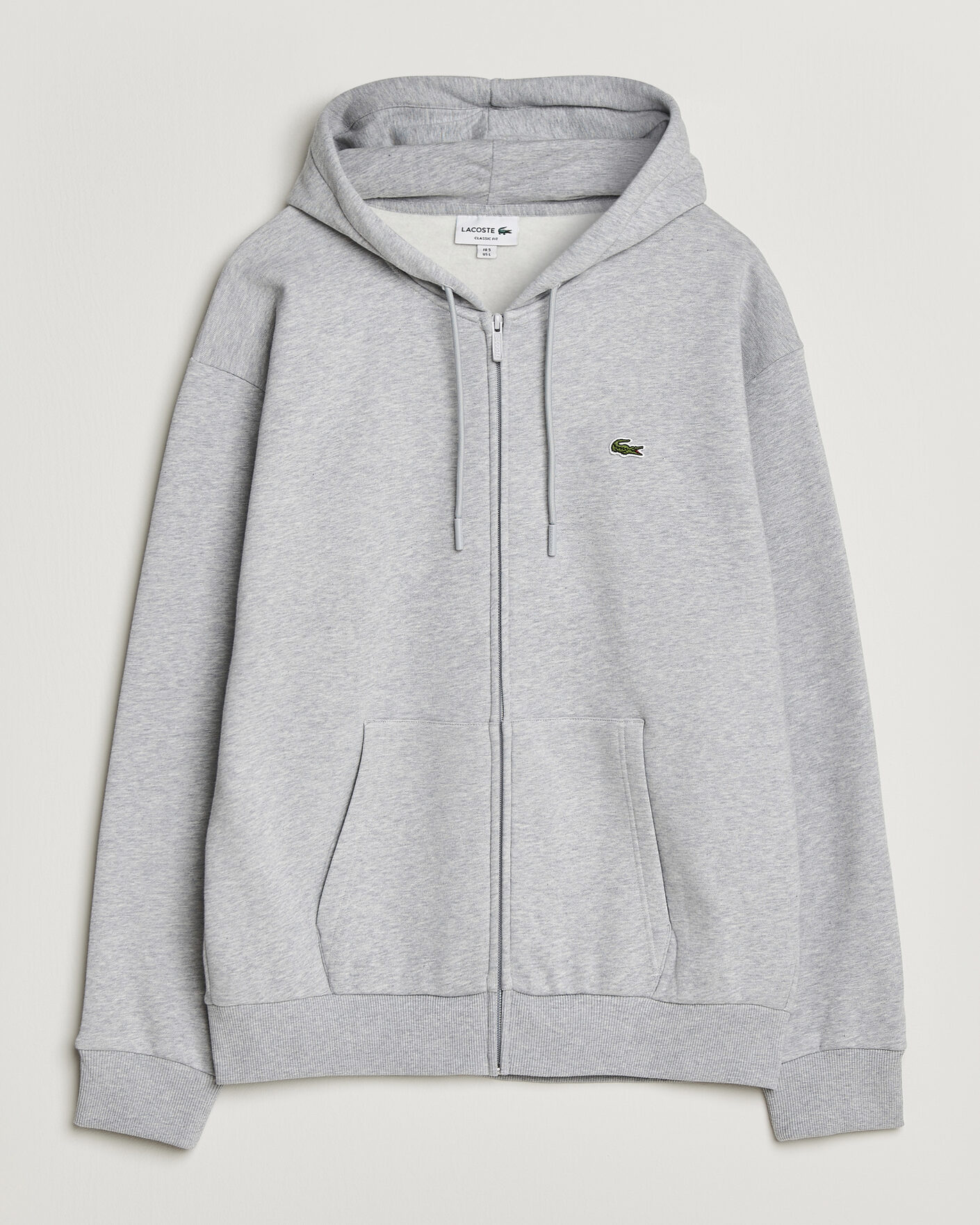 Herre | Trøjer | Lacoste | Full Zip Hoodie Silver Chine