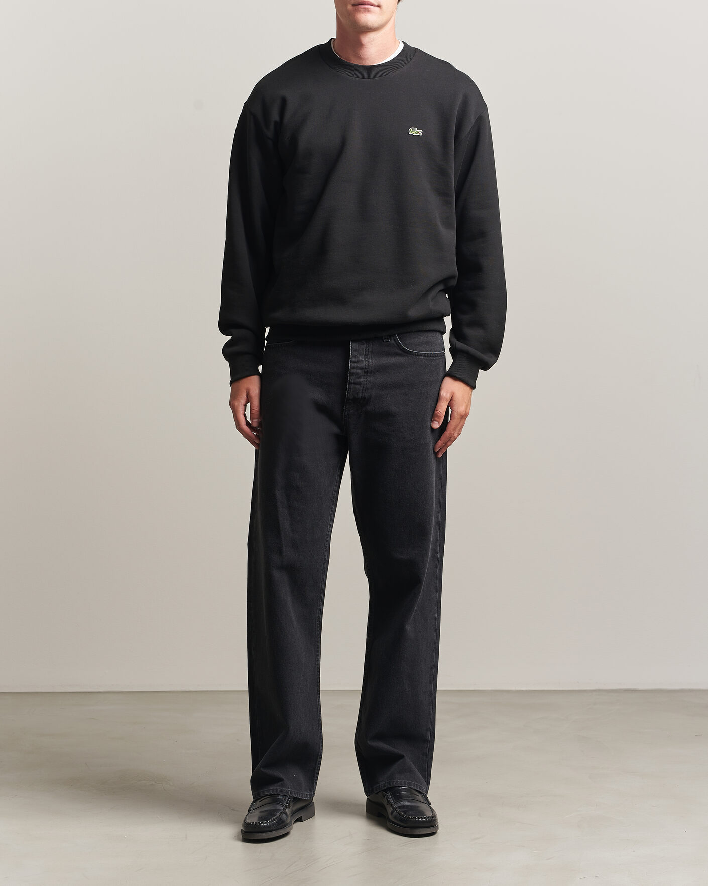 Herre | Trøjer | Lacoste | Crew Neck Sweatshirt Black