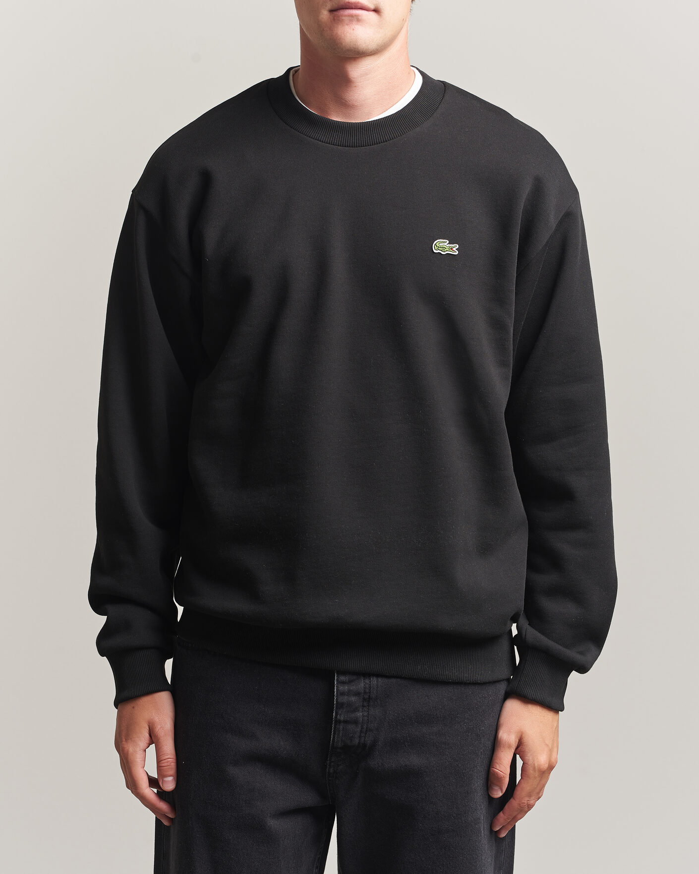 Herre | Trøjer | Lacoste | Crew Neck Sweatshirt Black
