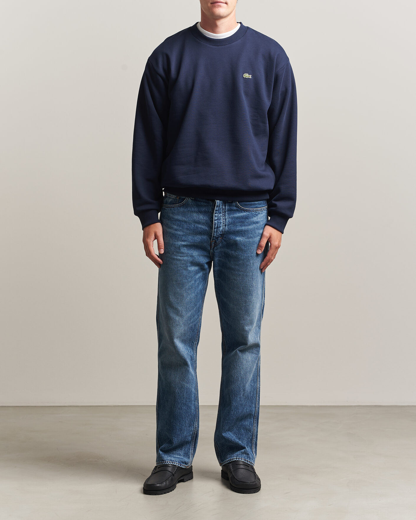 Herre | Trøjer | Lacoste | Crew Neck Sweatshirt Navy Blue