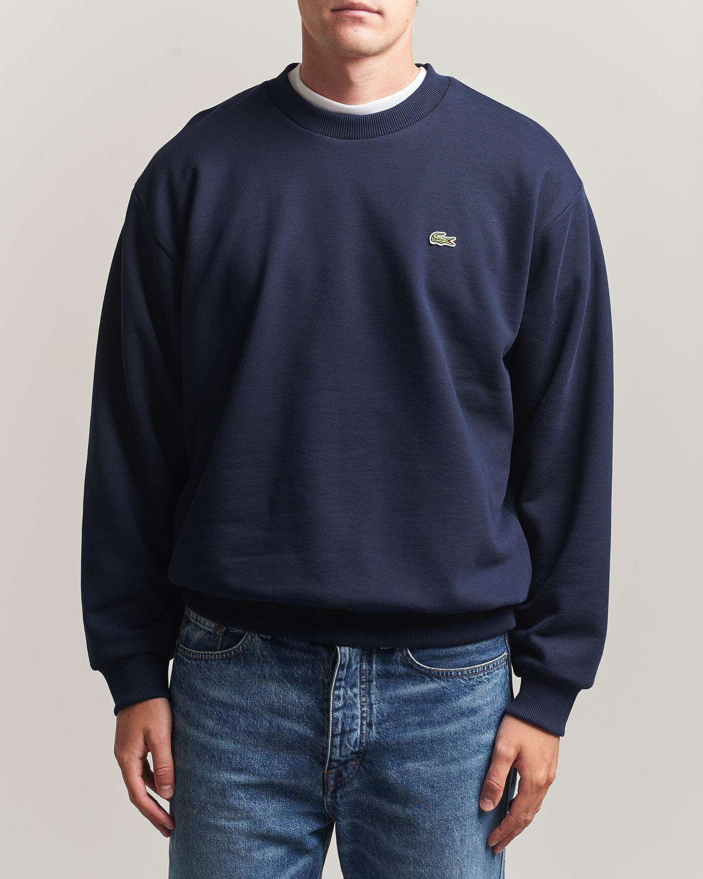 Herre | Trøjer | Lacoste | Crew Neck Sweatshirt Navy Blue