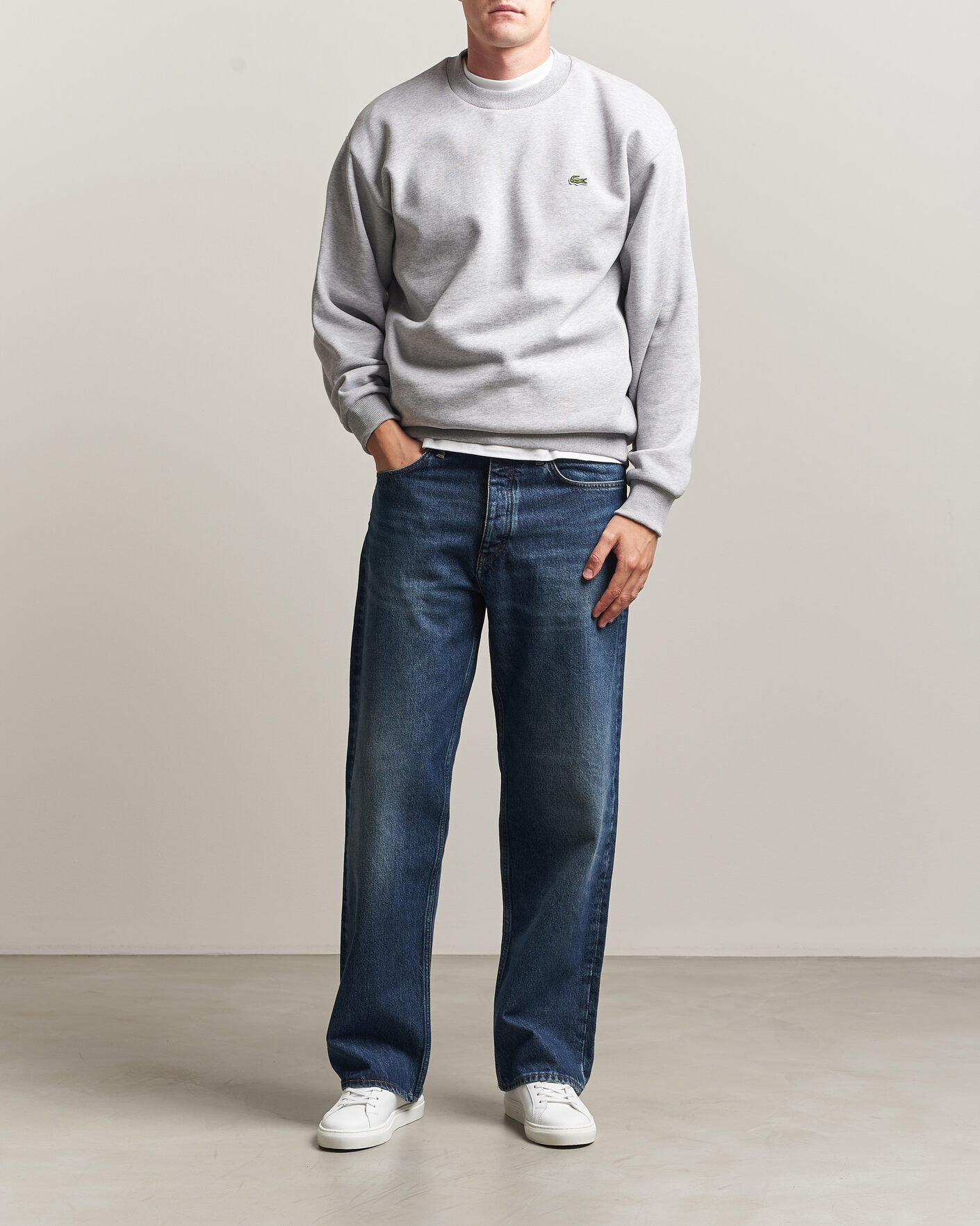 Herre | Trøjer | Lacoste | Crew Neck Sweatshirt Silver Chine