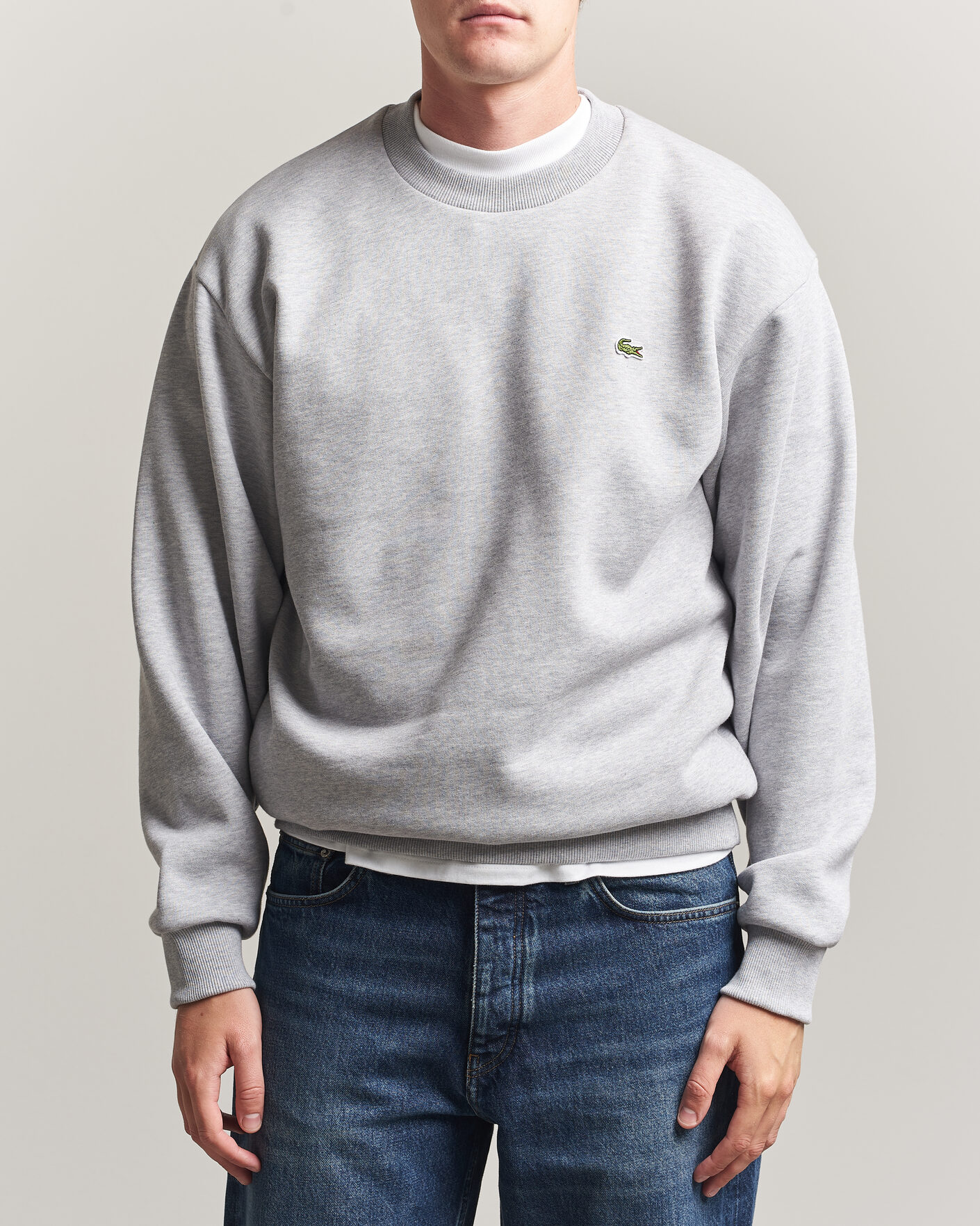 Herre | Trøjer | Lacoste | Crew Neck Sweatshirt Silver Chine