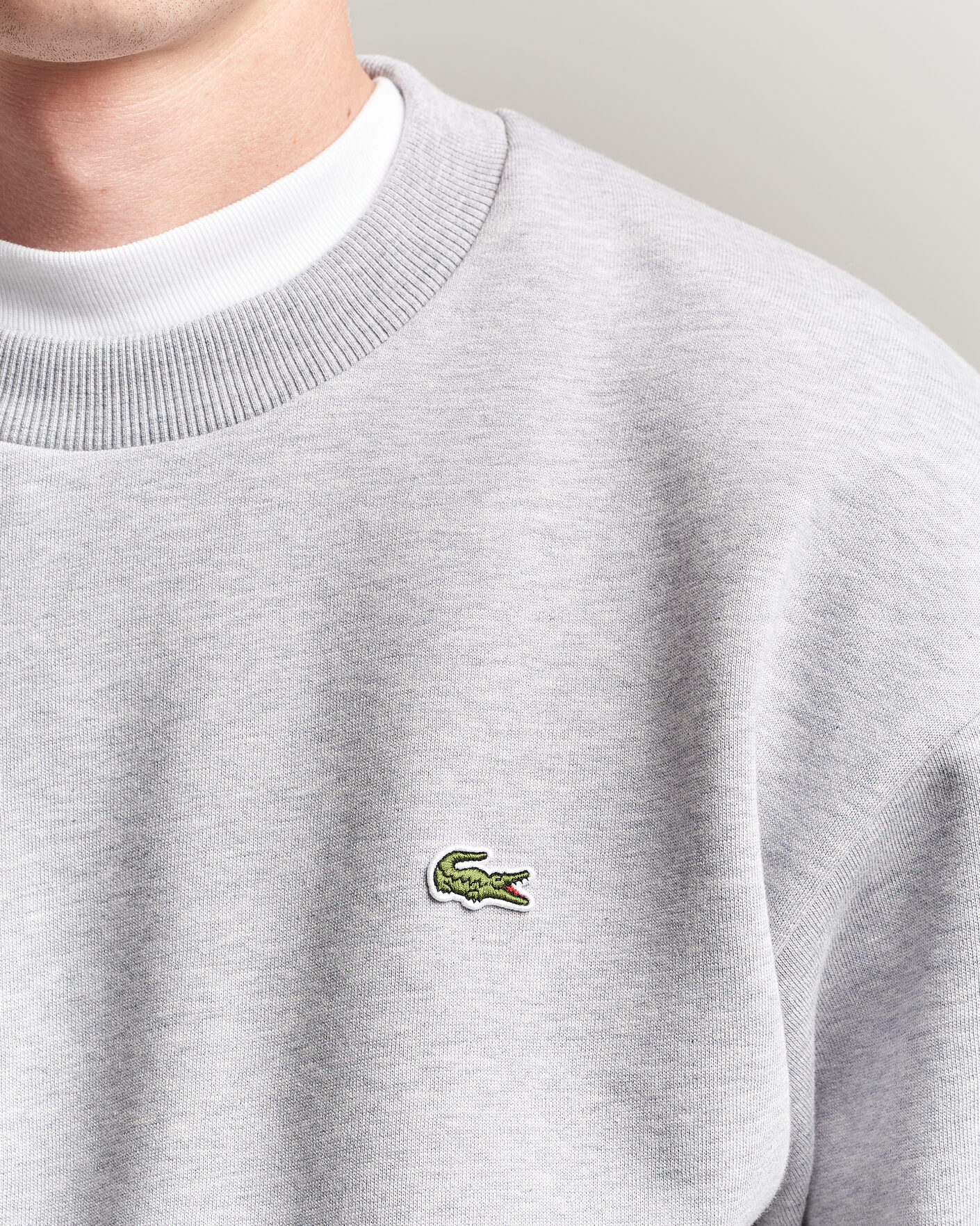 Herre | Trøjer | Lacoste | Crew Neck Sweatshirt Silver Chine