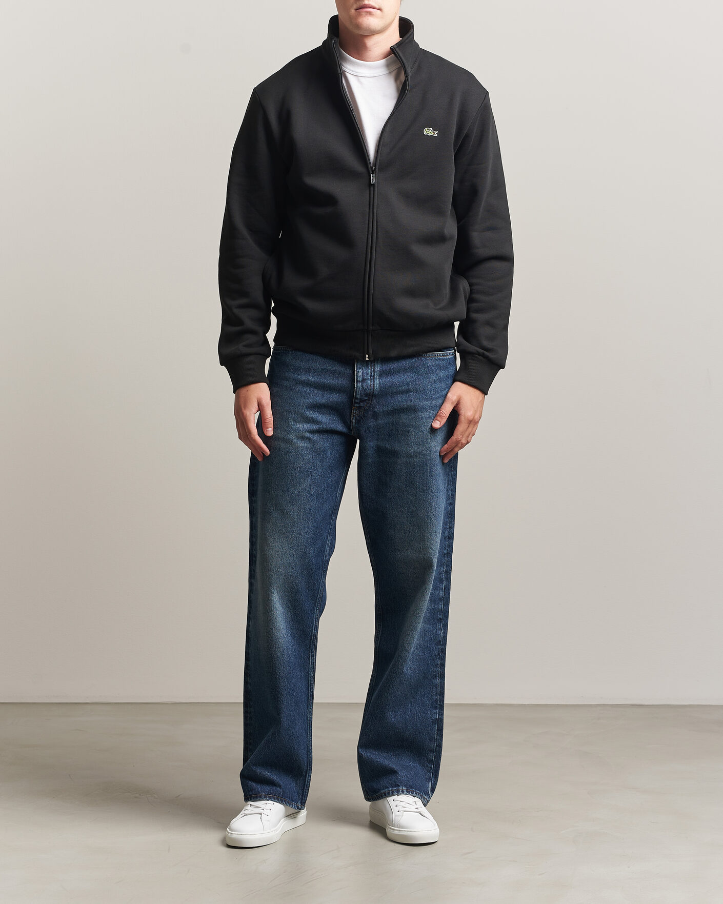 Herre | Trøjer | Lacoste | Full Zip Sweater Black