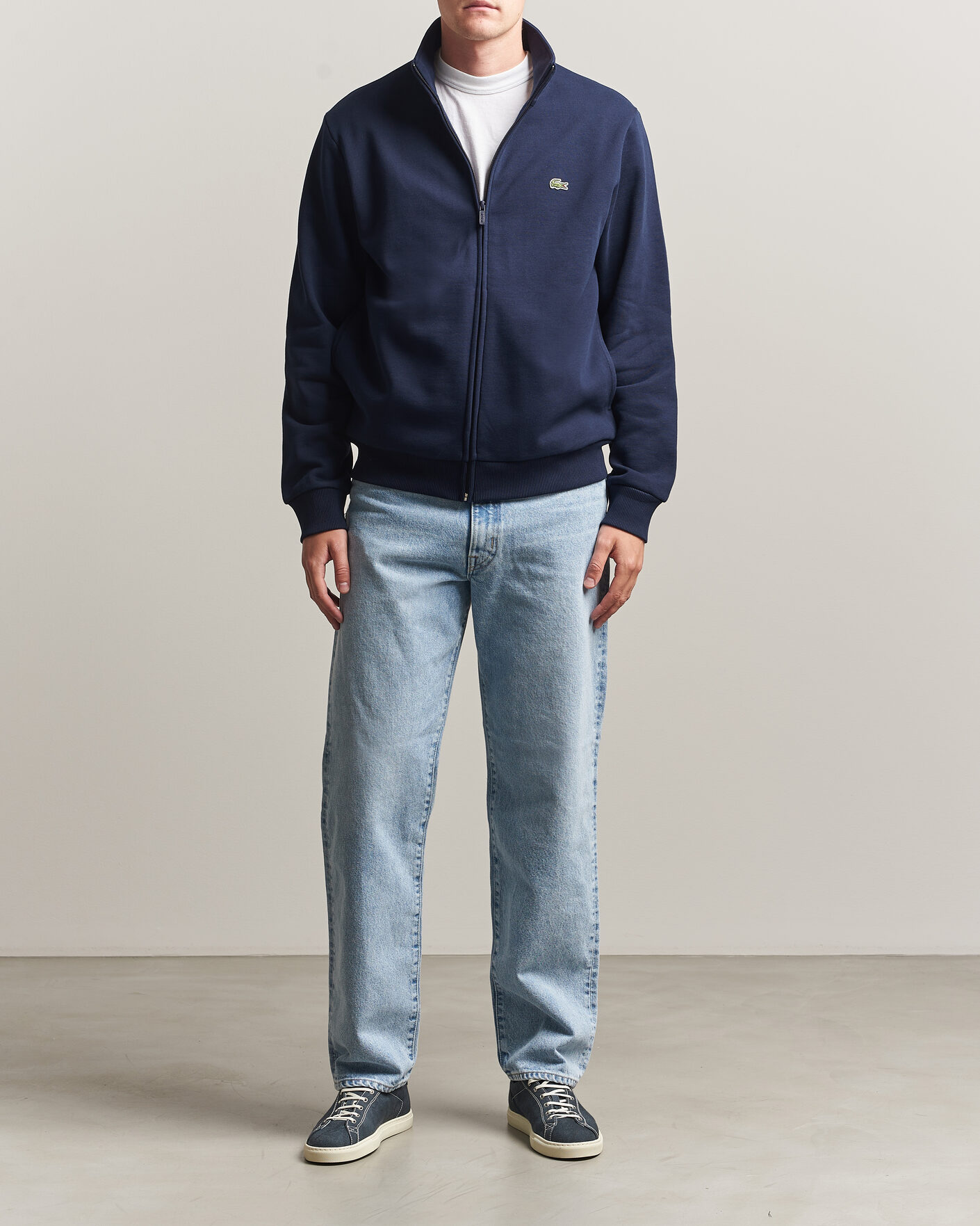 Herre | Trøjer | Lacoste | Full Zip Sweater Navy Blue