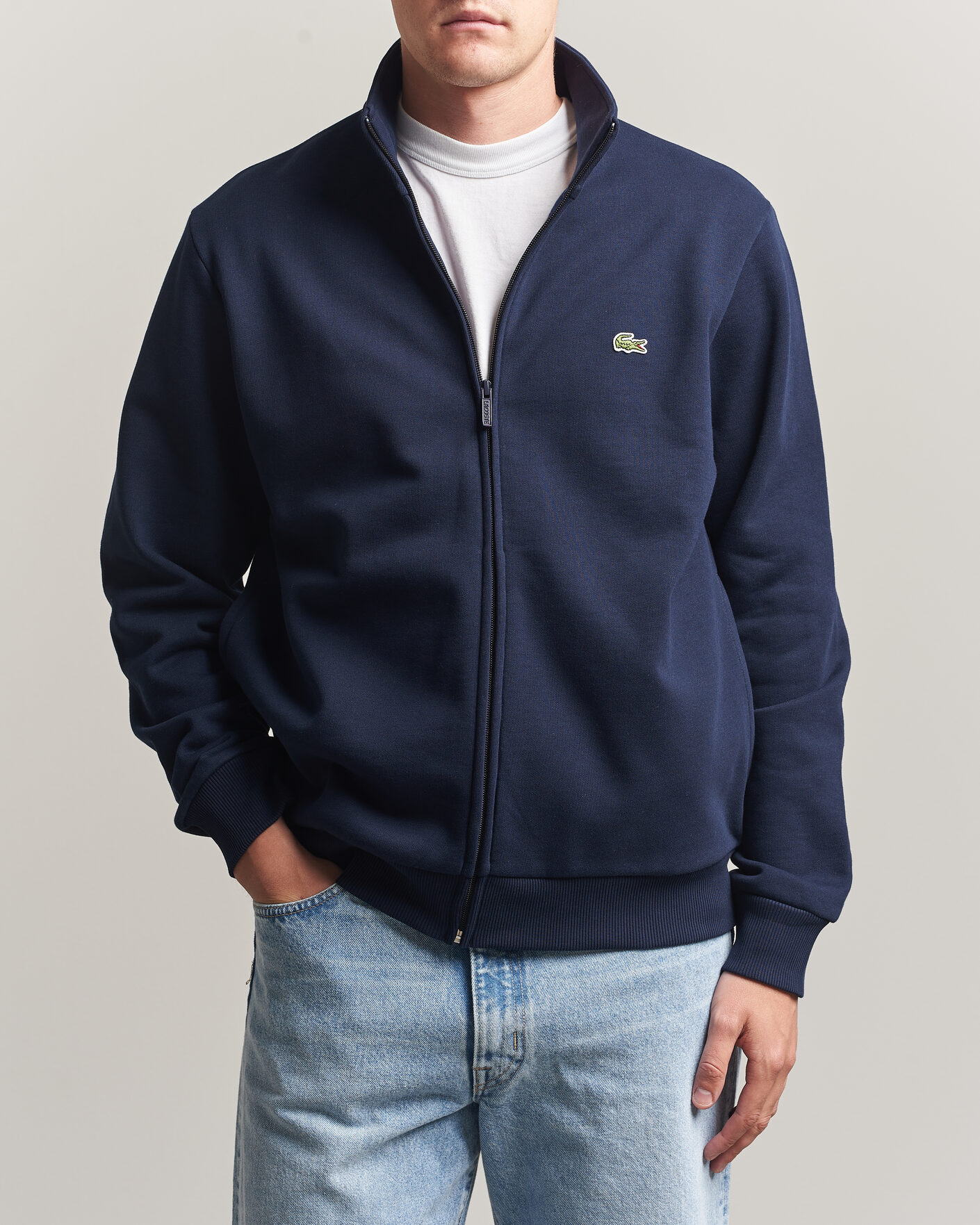 Herre | Trøjer | Lacoste | Full Zip Sweater Navy Blue