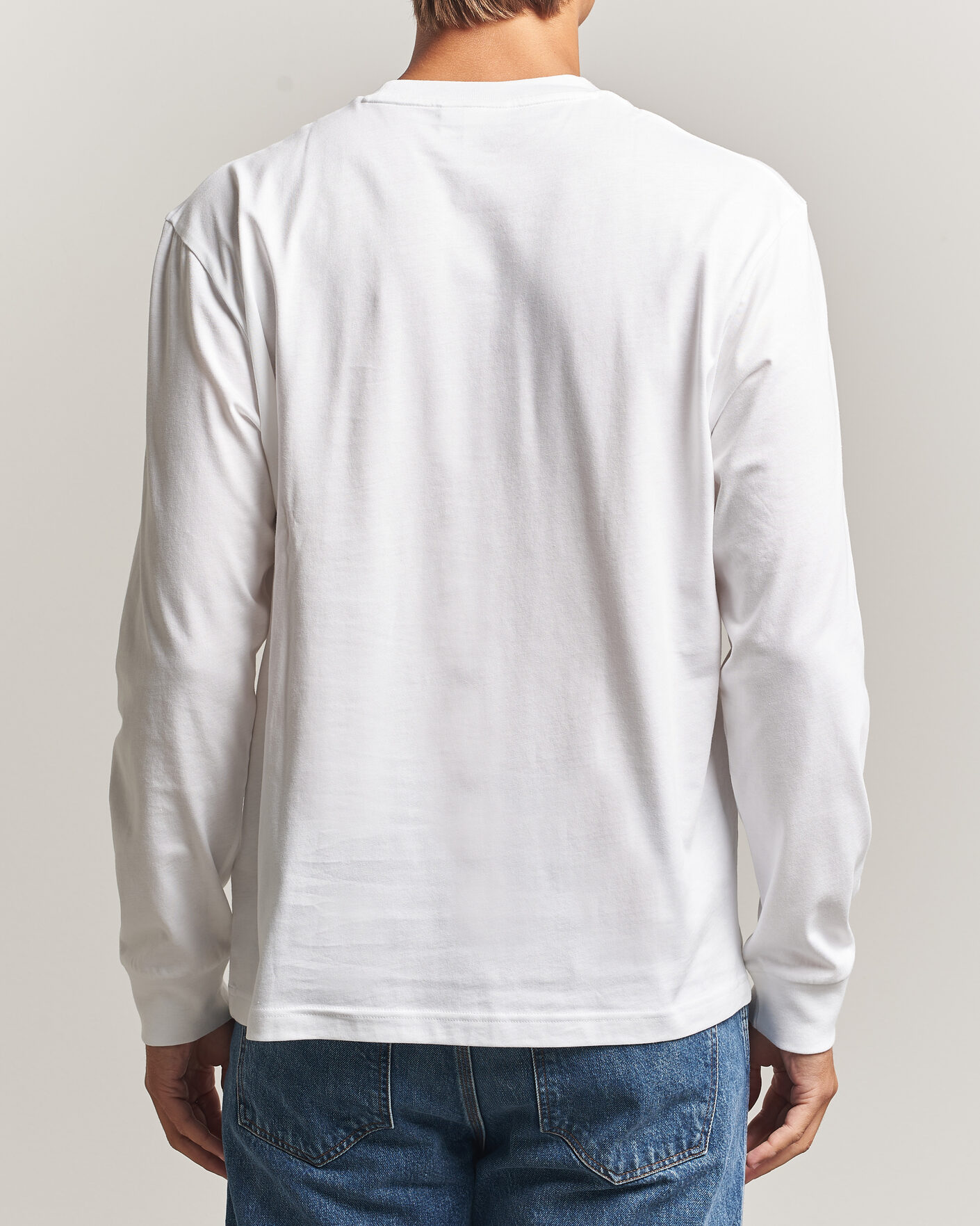 Herre | T-Shirts | Lacoste | Crew Neck Long Sleeve T-Shirt White