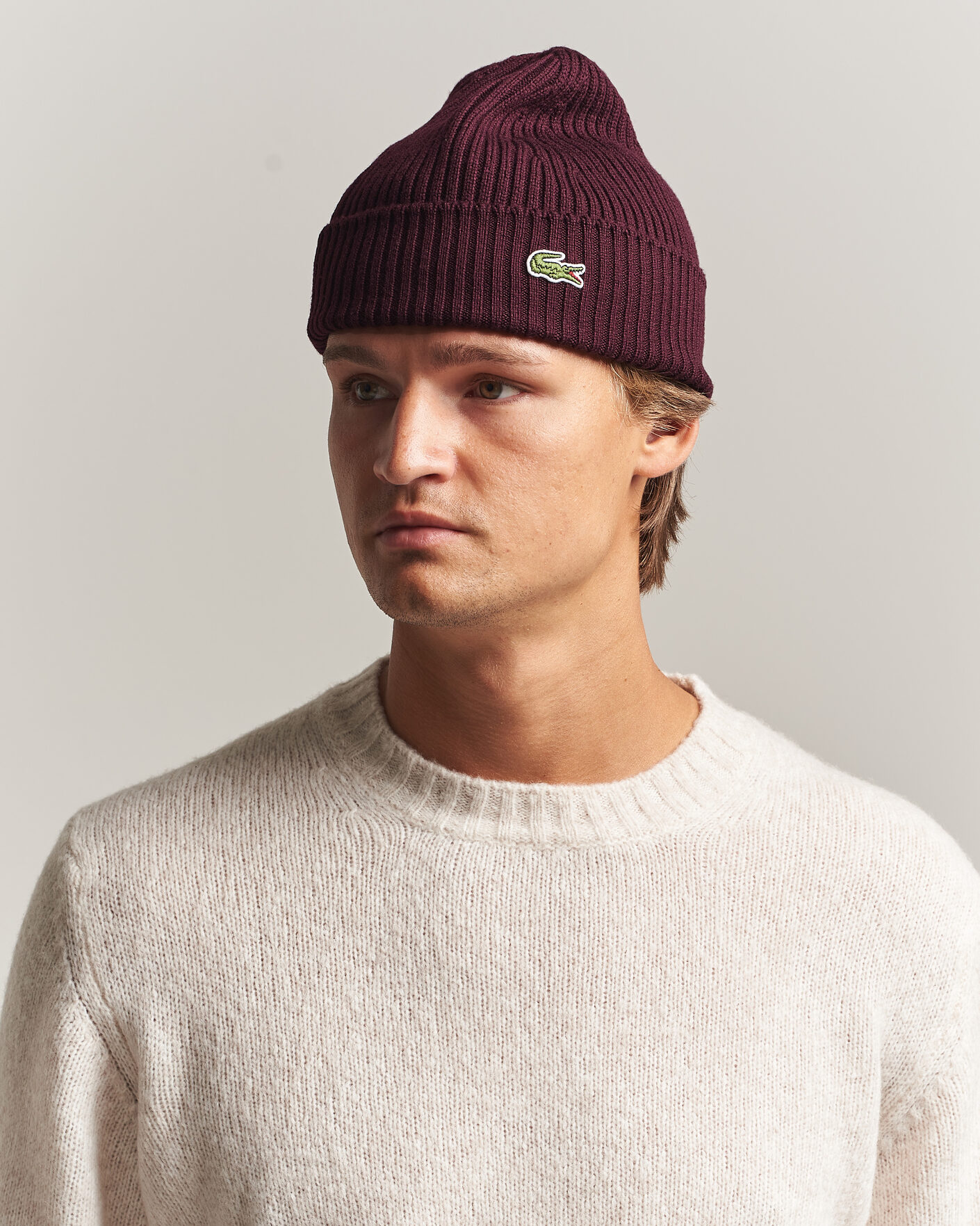 Herre | Huer | Lacoste | Wool Knitted Beanie Oxalis