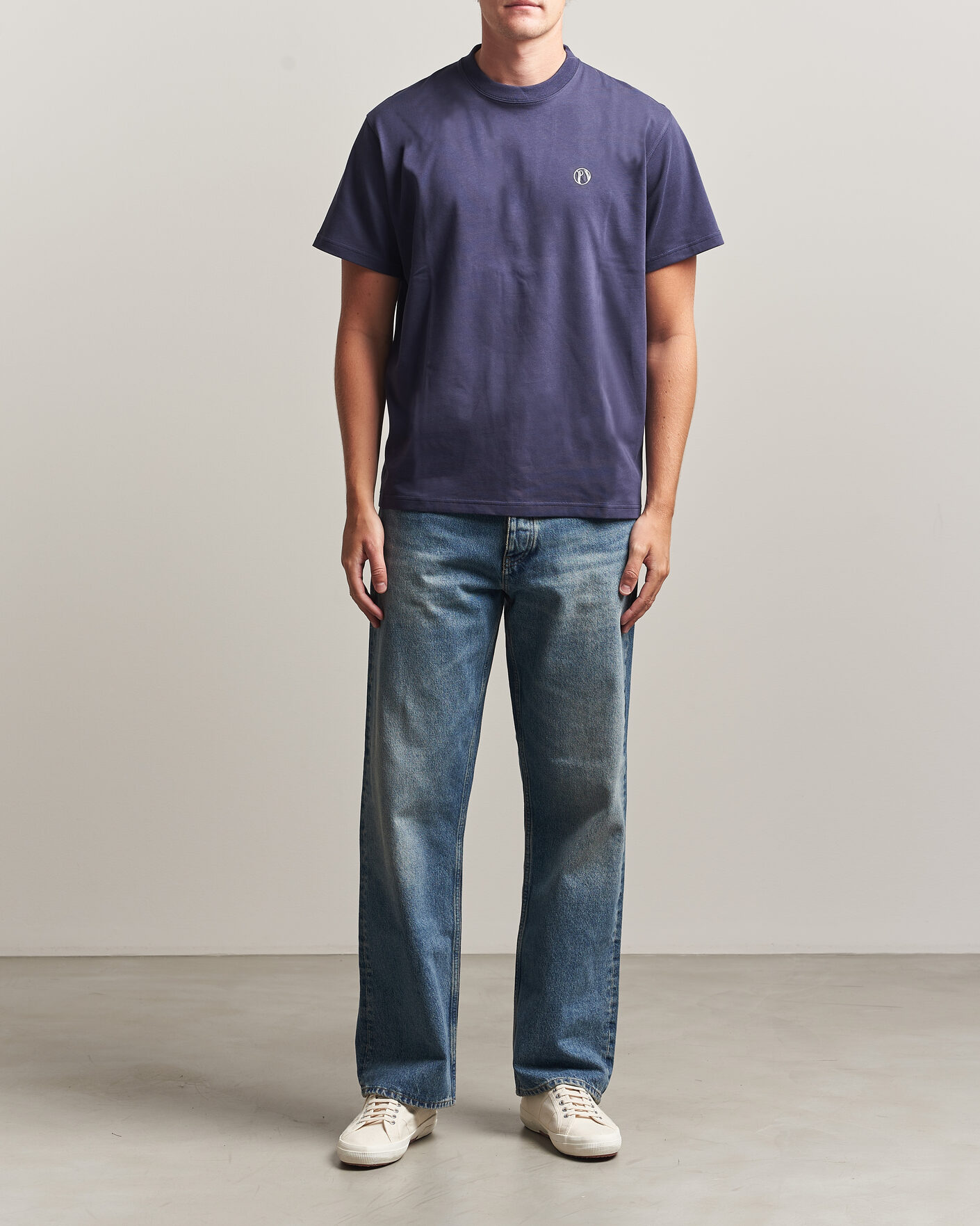 Herre | T-Shirts | Palmes | Ball T-Shirt Navy