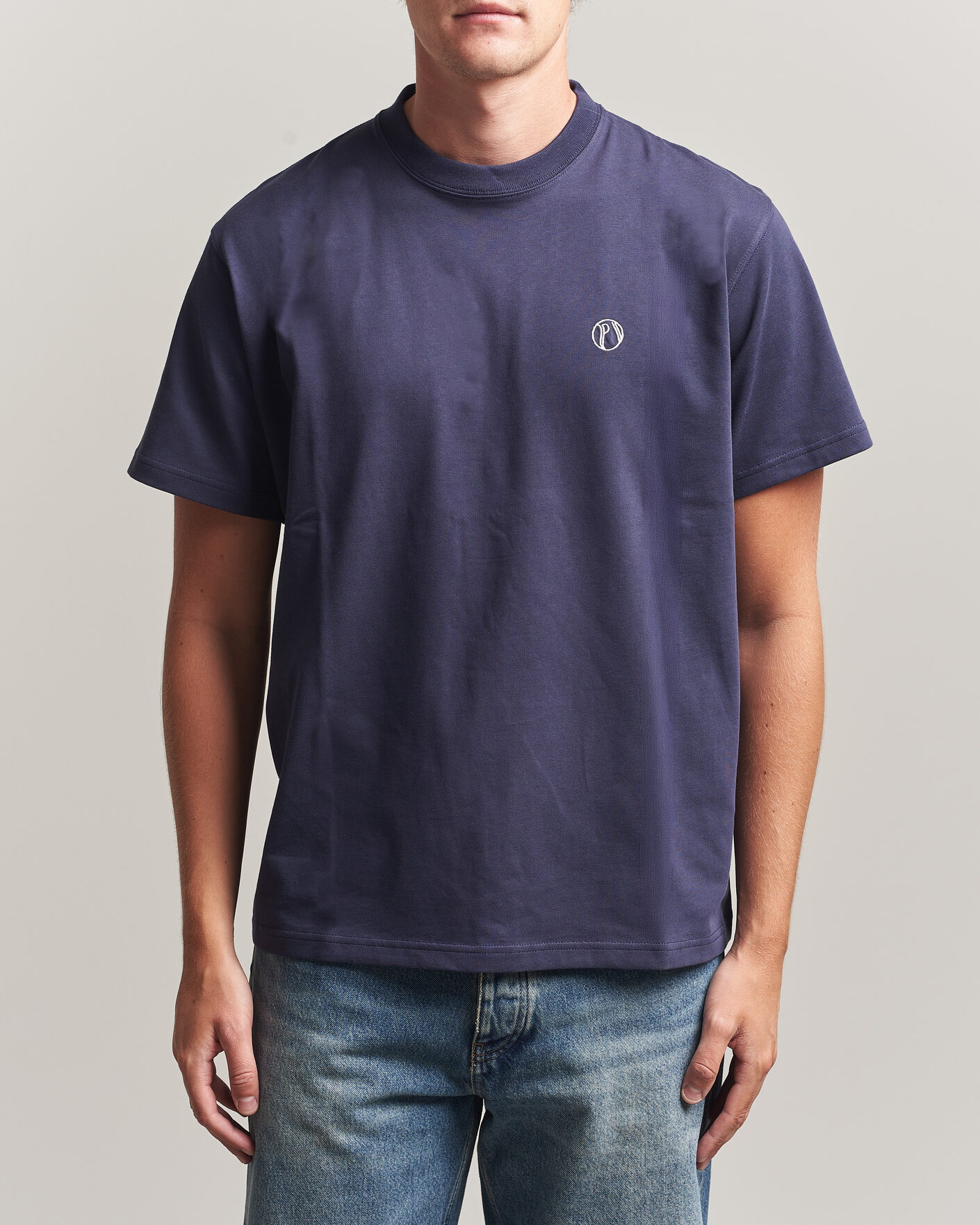 Herre | T-Shirts | Palmes | Ball T-Shirt Navy