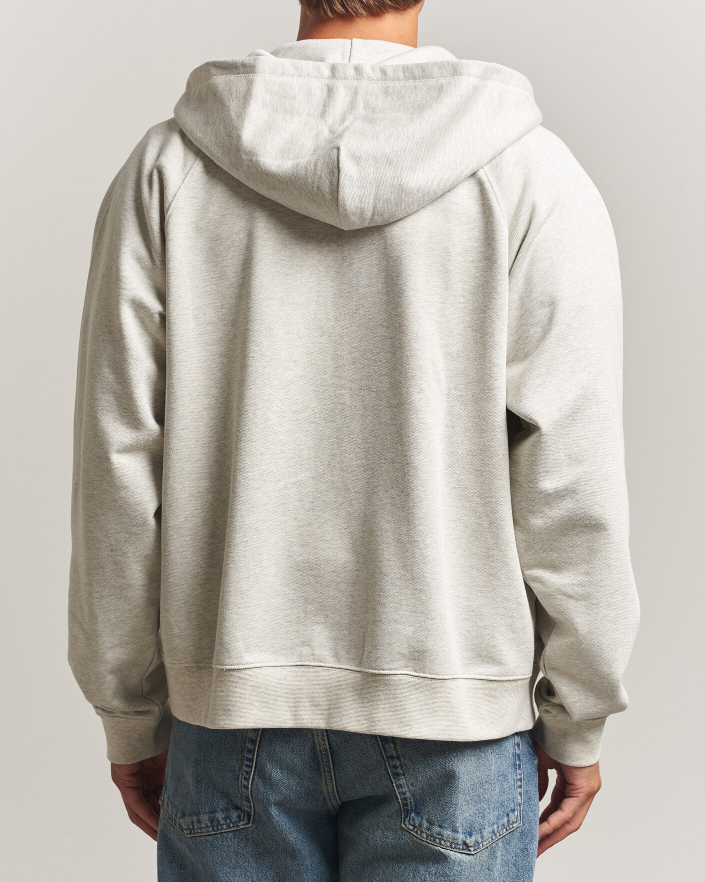 Herre | Trøjer | Palmes | Logo Zip Hoodie Grey Melange