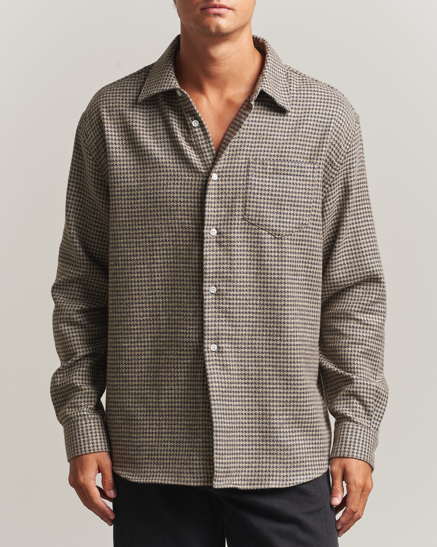 Herre | Skjorter | Palmes | Serve Shirt Olive Check