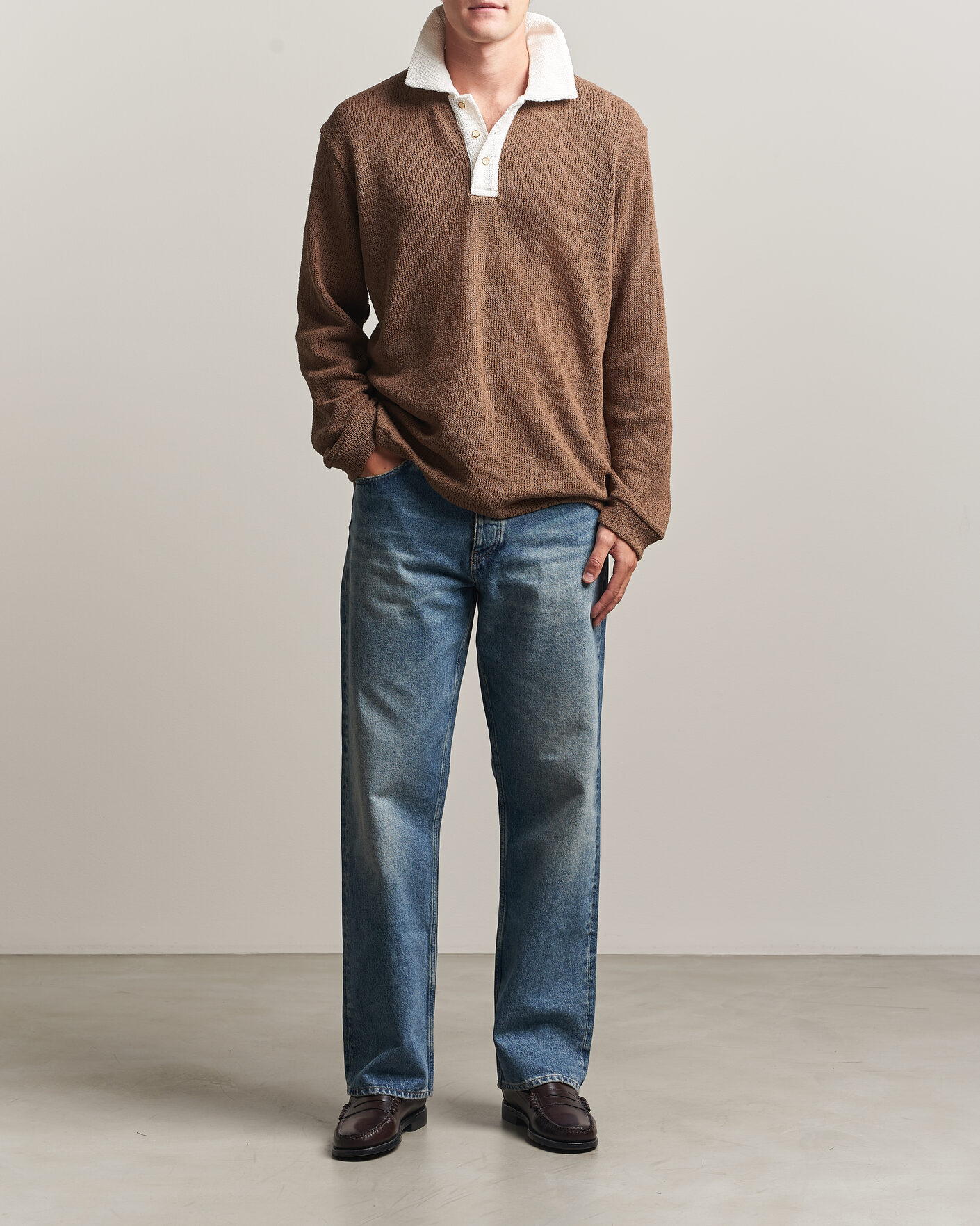 Herre | Trøjer | Palmes | Knitted Rugby Brown