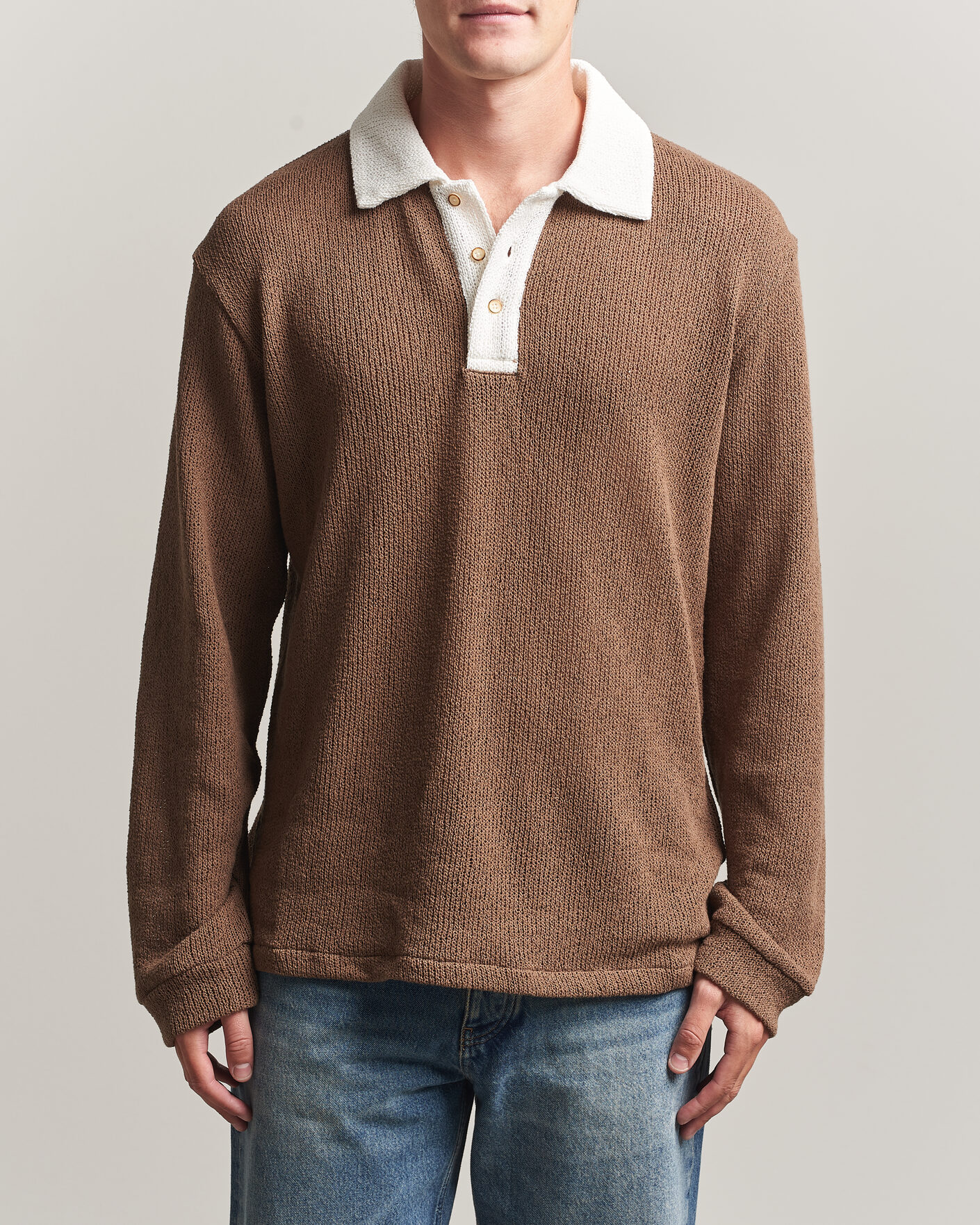 Herre | Trøjer | Palmes | Knitted Rugby Brown