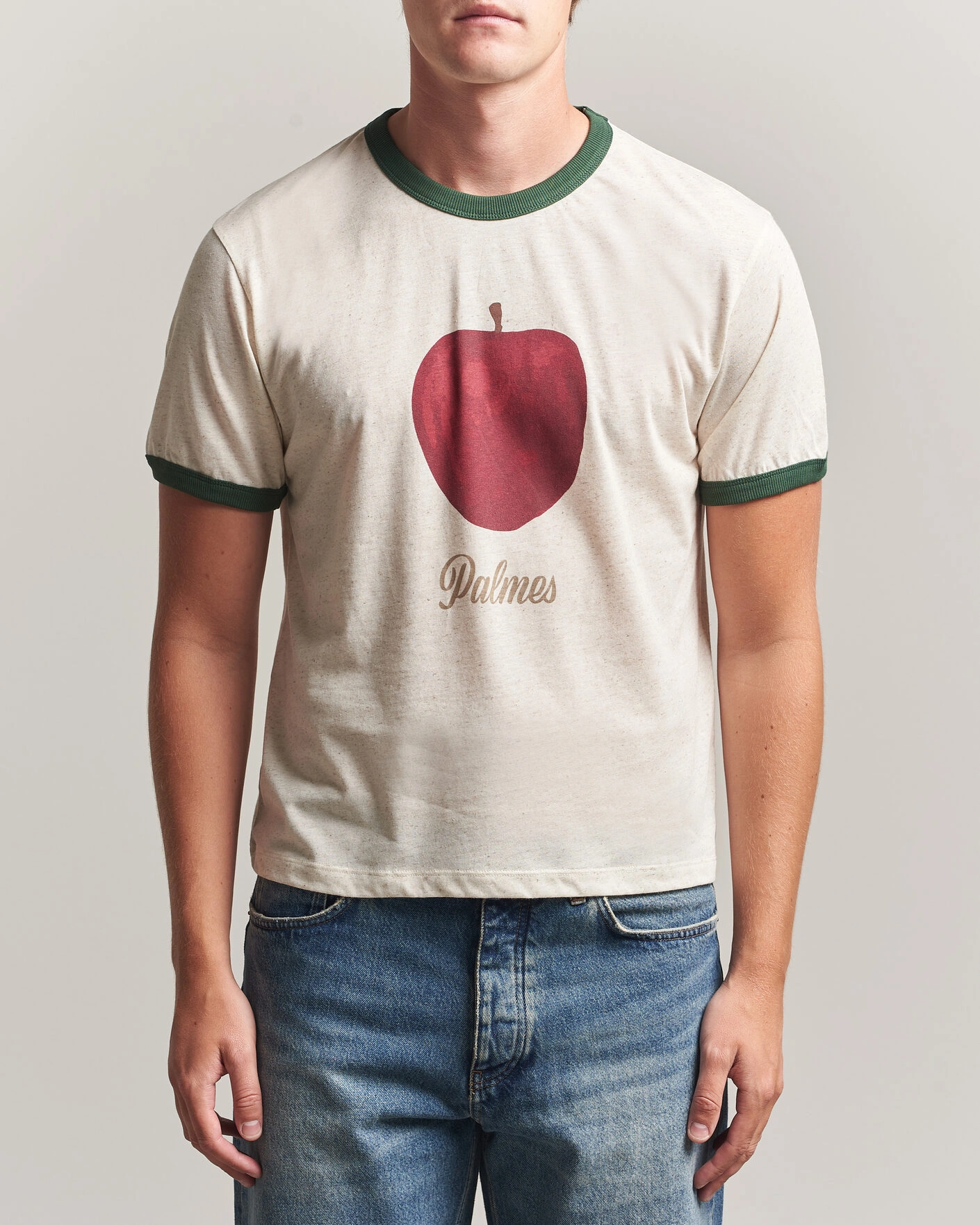 Herre | T-Shirts | Palmes | Apple Ringer T-Shirt Broken White