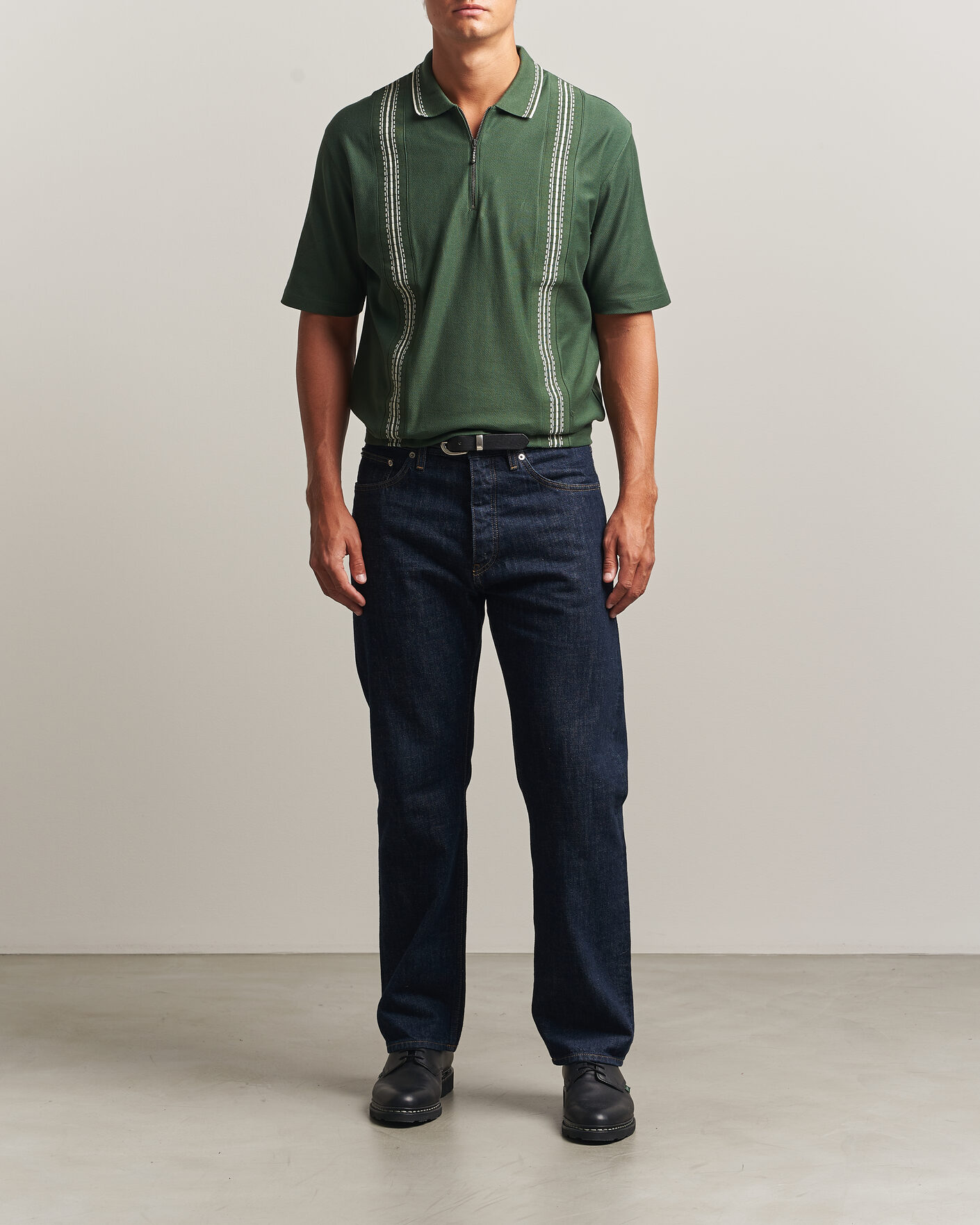 Herre | Polotrøjer | Palmes | Panel Zip Polo Green