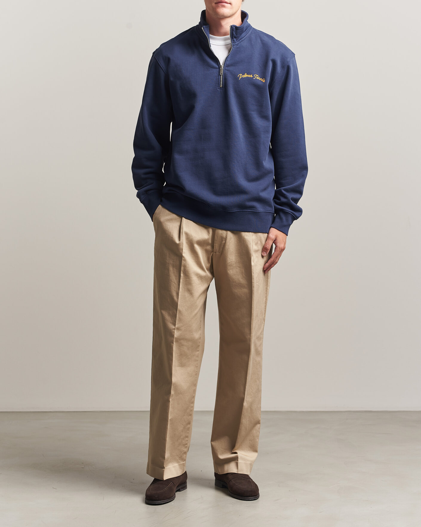 Herre | Trøjer | Palmes | Western Zip Sweatshirt Navy