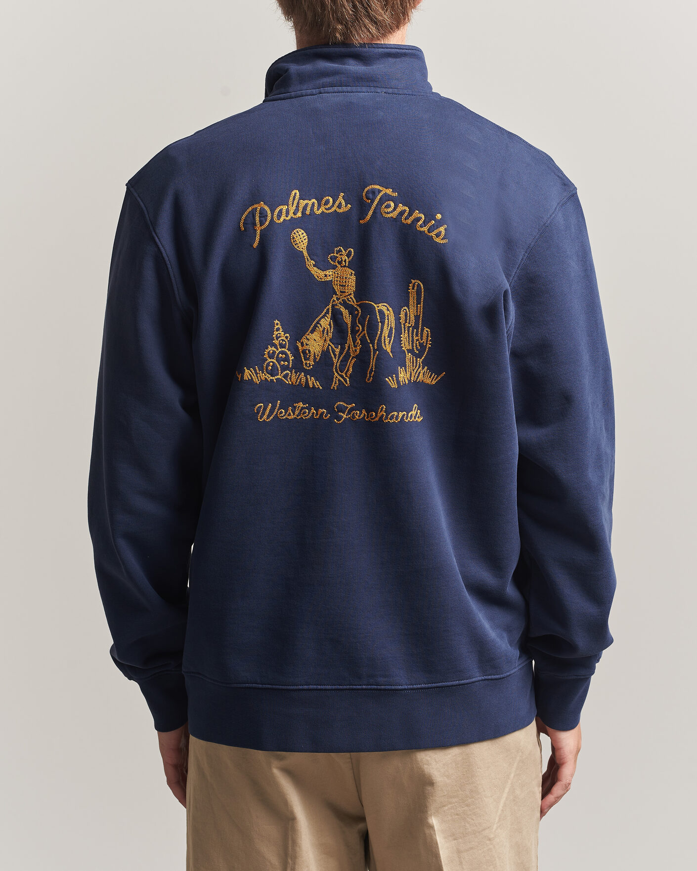 Herre | Trøjer | Palmes | Western Zip Sweatshirt Navy