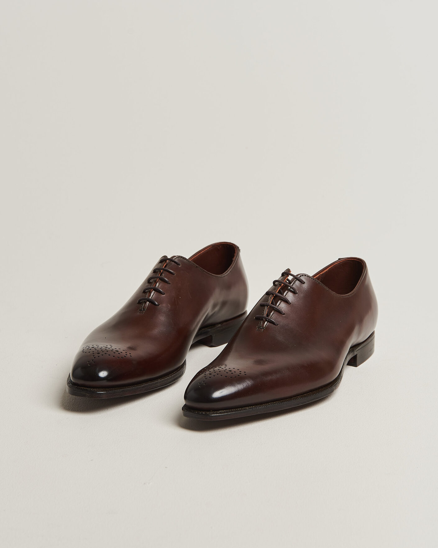 Herre | Oxfords | Crockett & Jones | Weymouth 2 Handgrade Wholecut Dk Brown Antique Calf