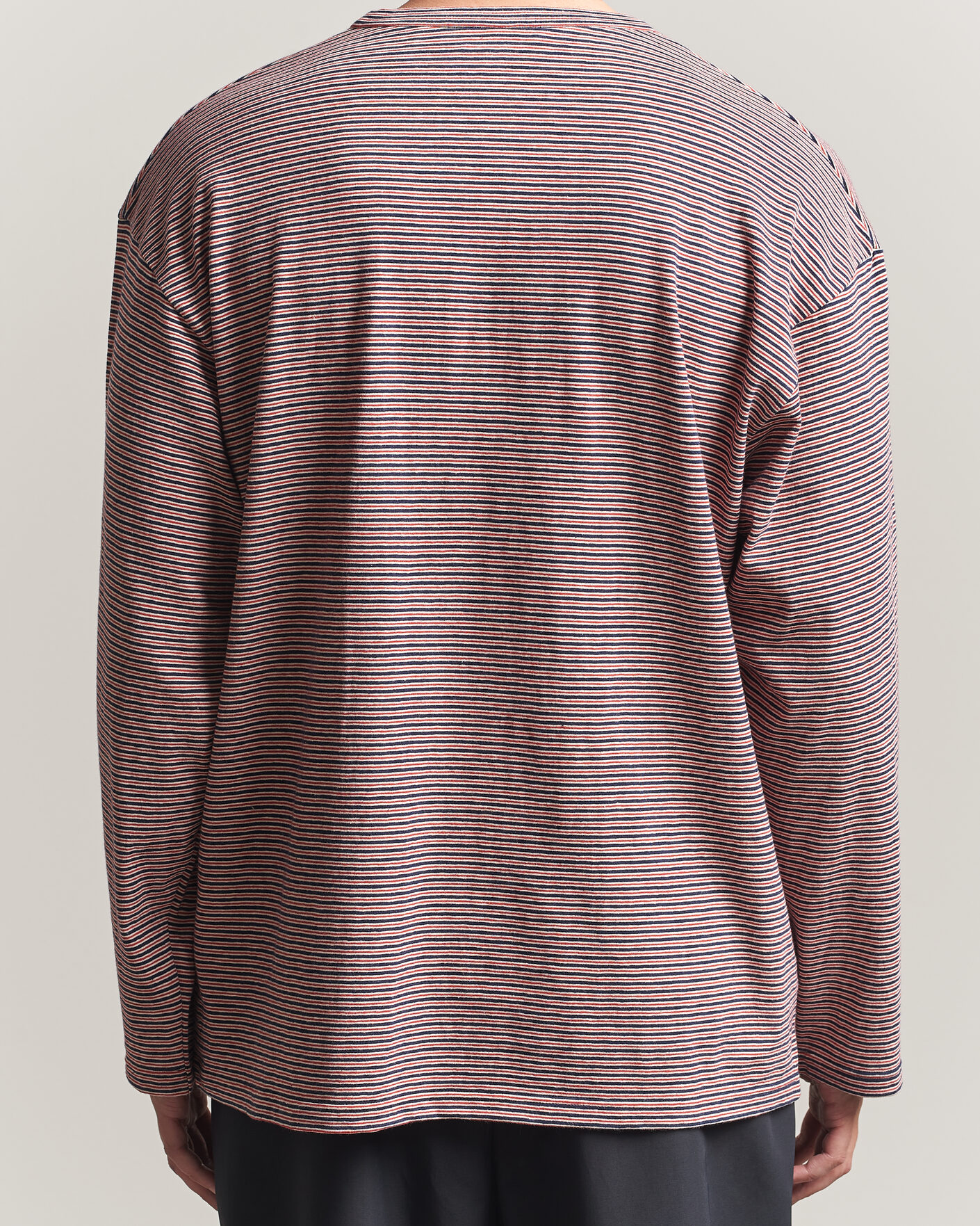 Herre | T-Shirts | Jil Sander | Long Sleeve Striped T-Shirt Red