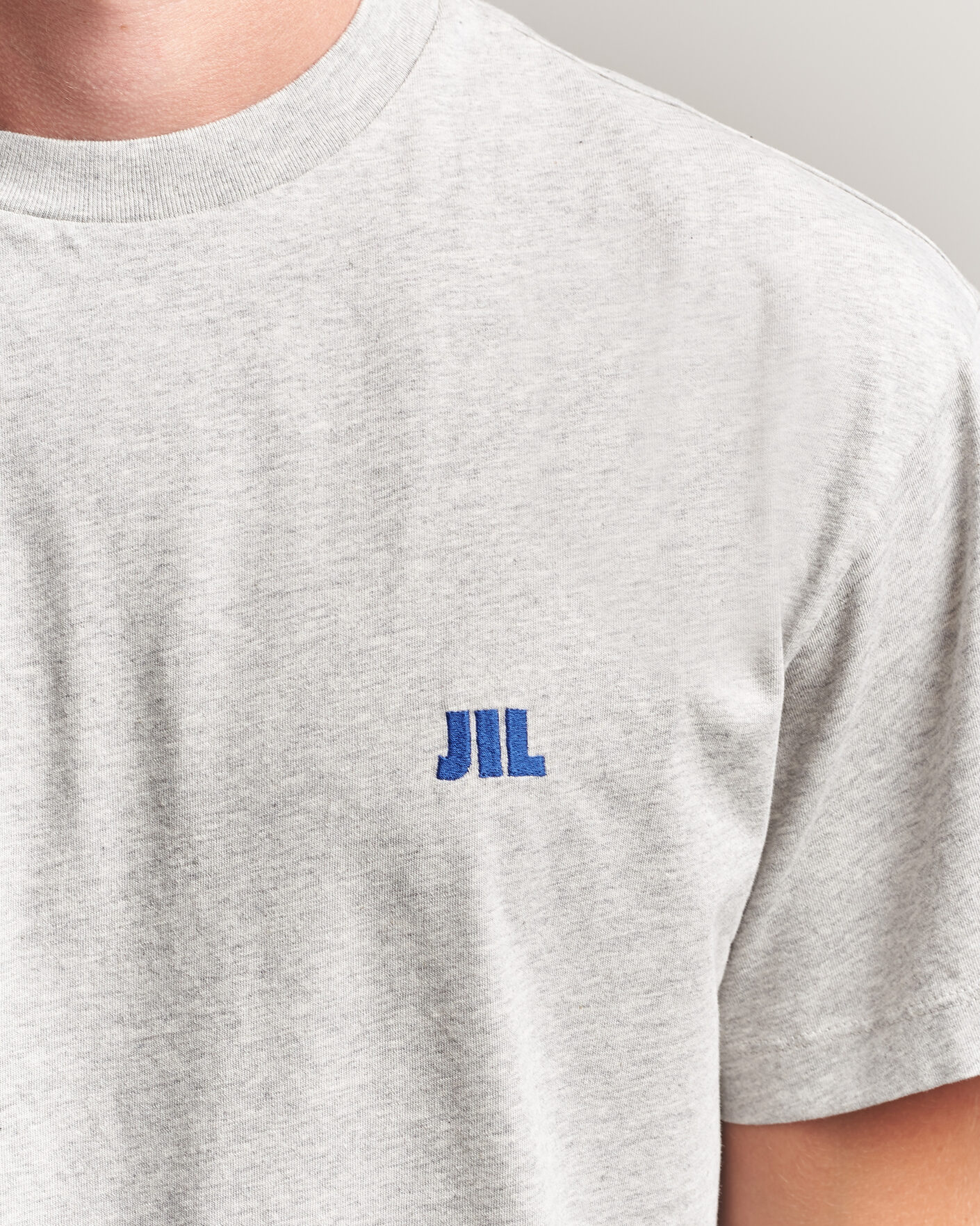 Herre | T-Shirts | Jil Sander | Short Sleeve Jil Logo T-Shirt Light Grey