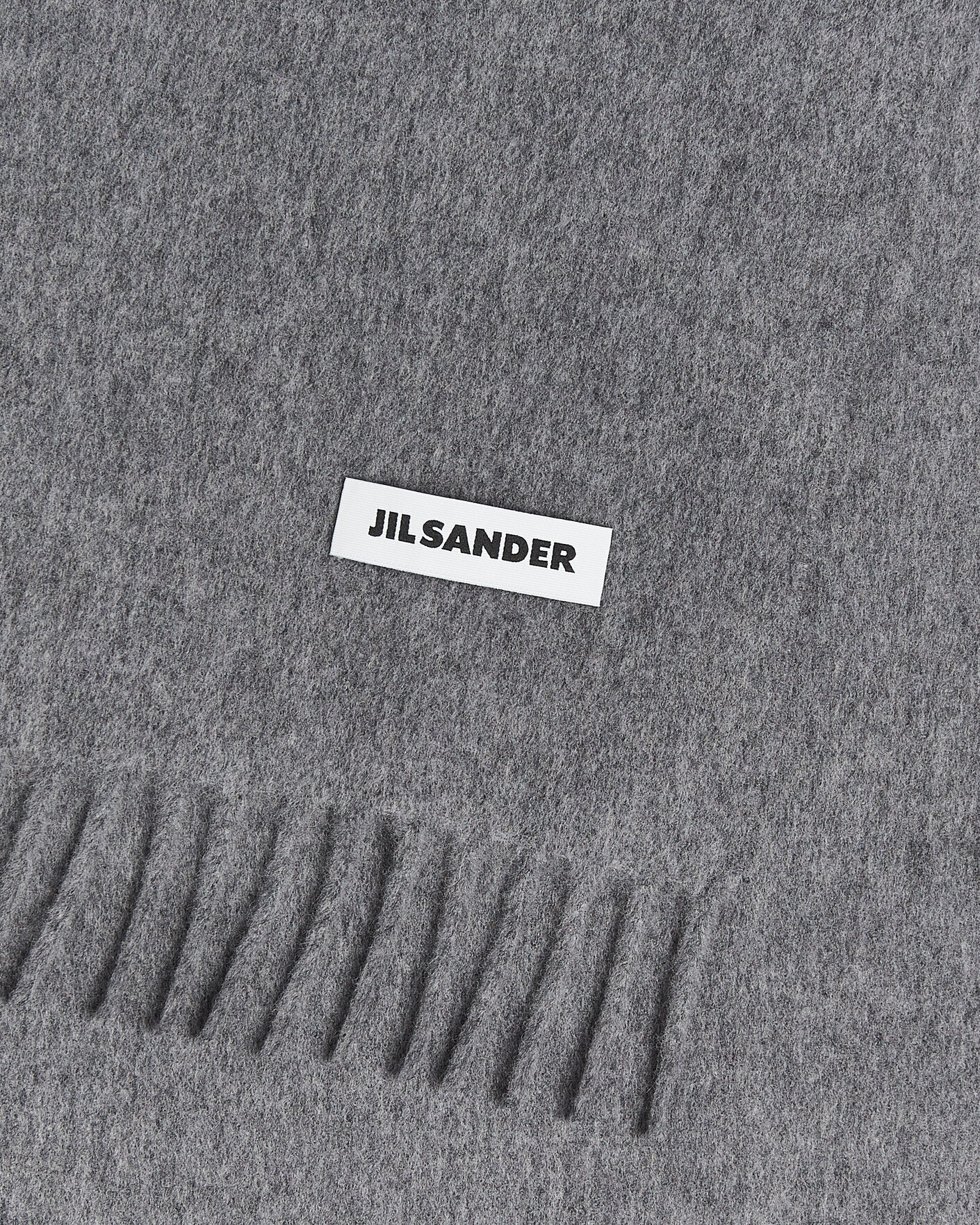 Herre | Halstørklæder | Jil Sander | Plain Logo Scarf Grey Melange