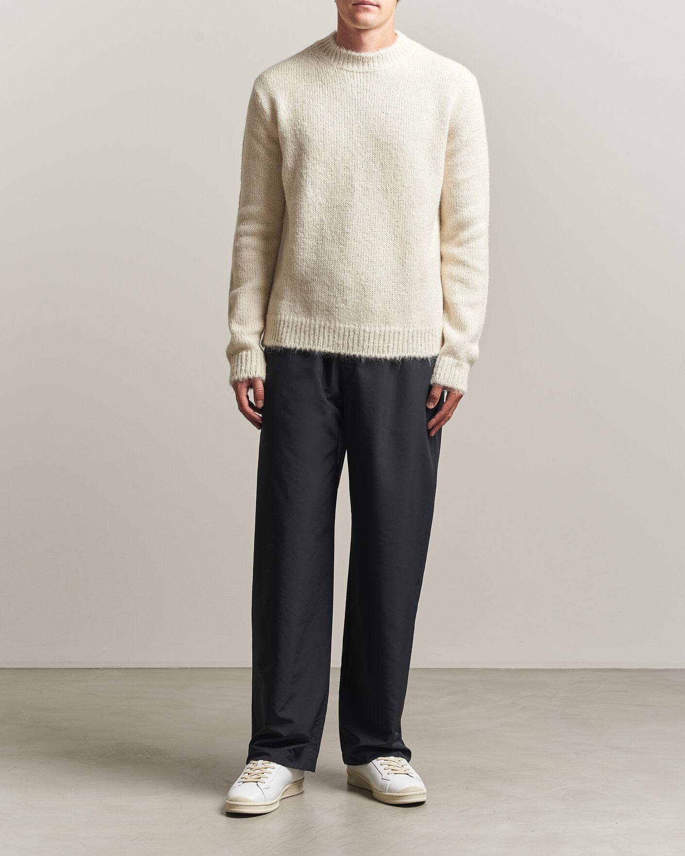 Herre | Trøjer | Jil Sander | Rib Knit Sweater Off White