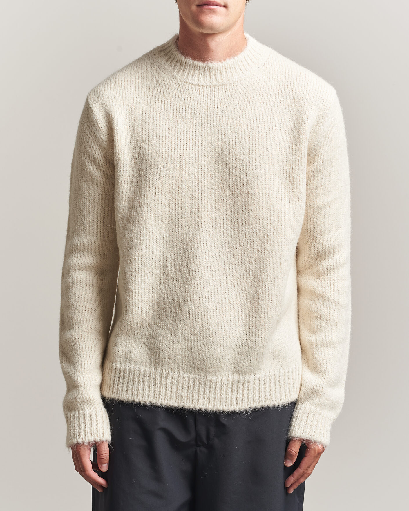 Herre | Trøjer | Jil Sander | Rib Knit Sweater Off White