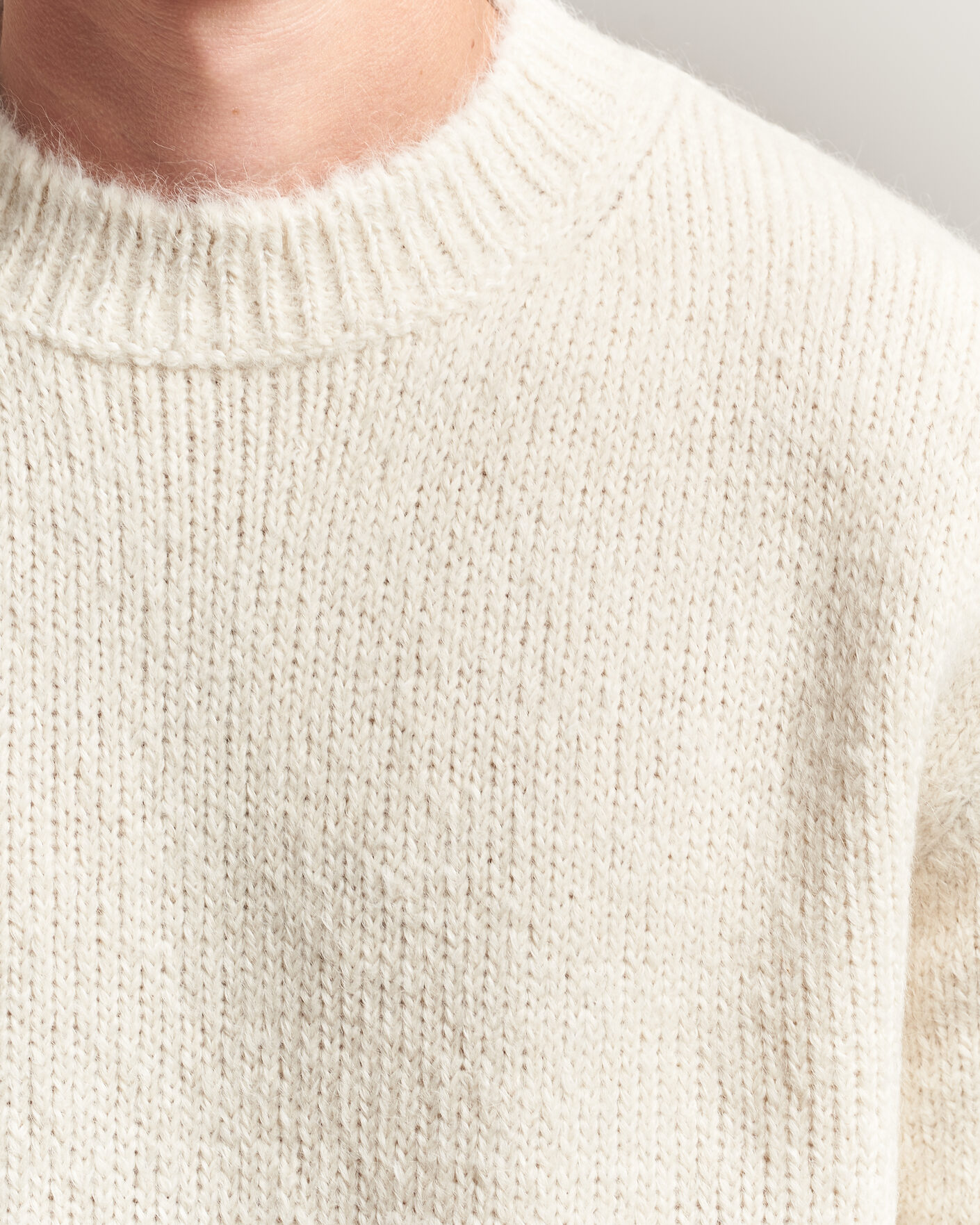 Herre | Trøjer | Jil Sander | Rib Knit Sweater Off White