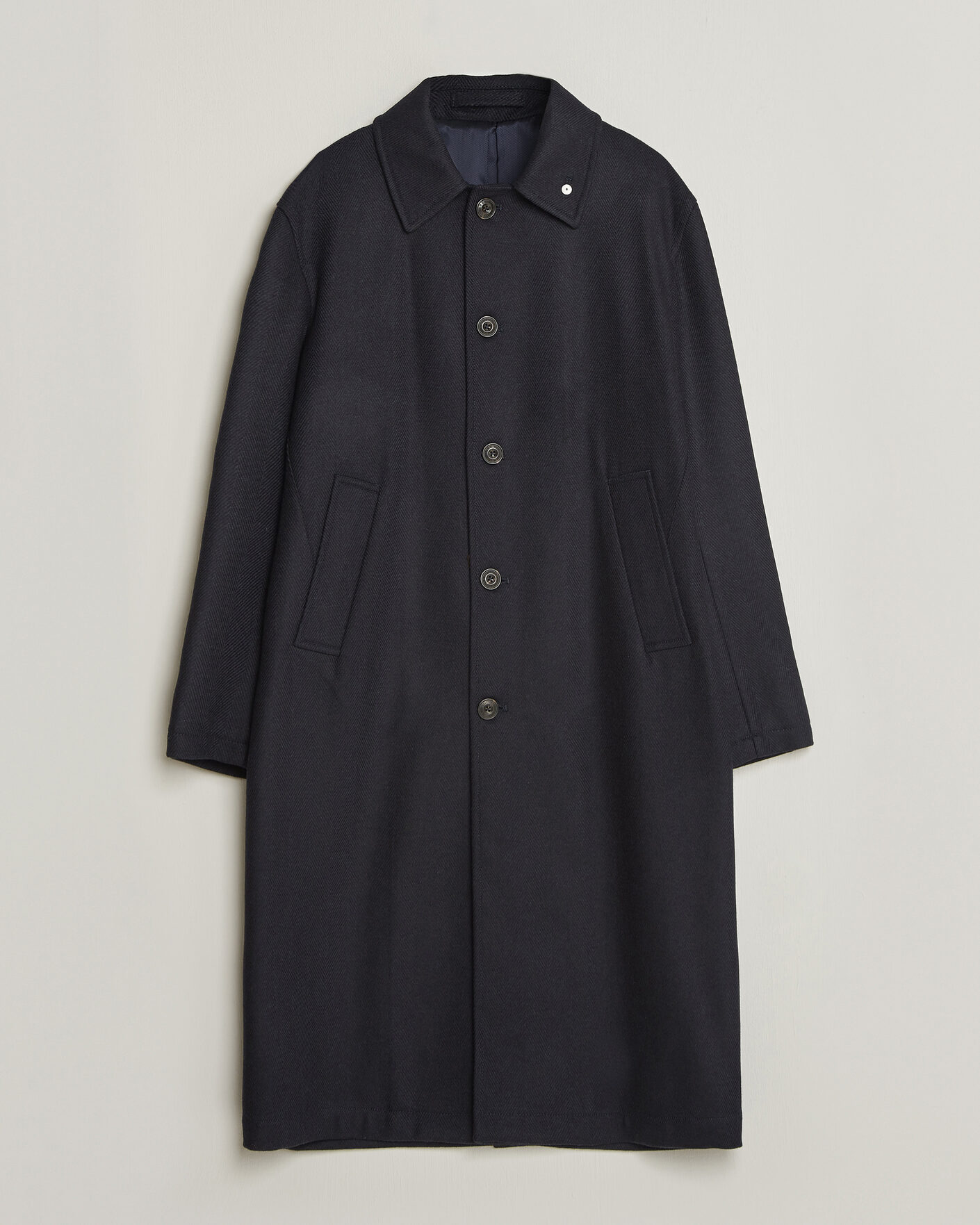 Herre | Jakker | L.B.M. 1911 | Wool/Cashmere Raglan Coat Navy