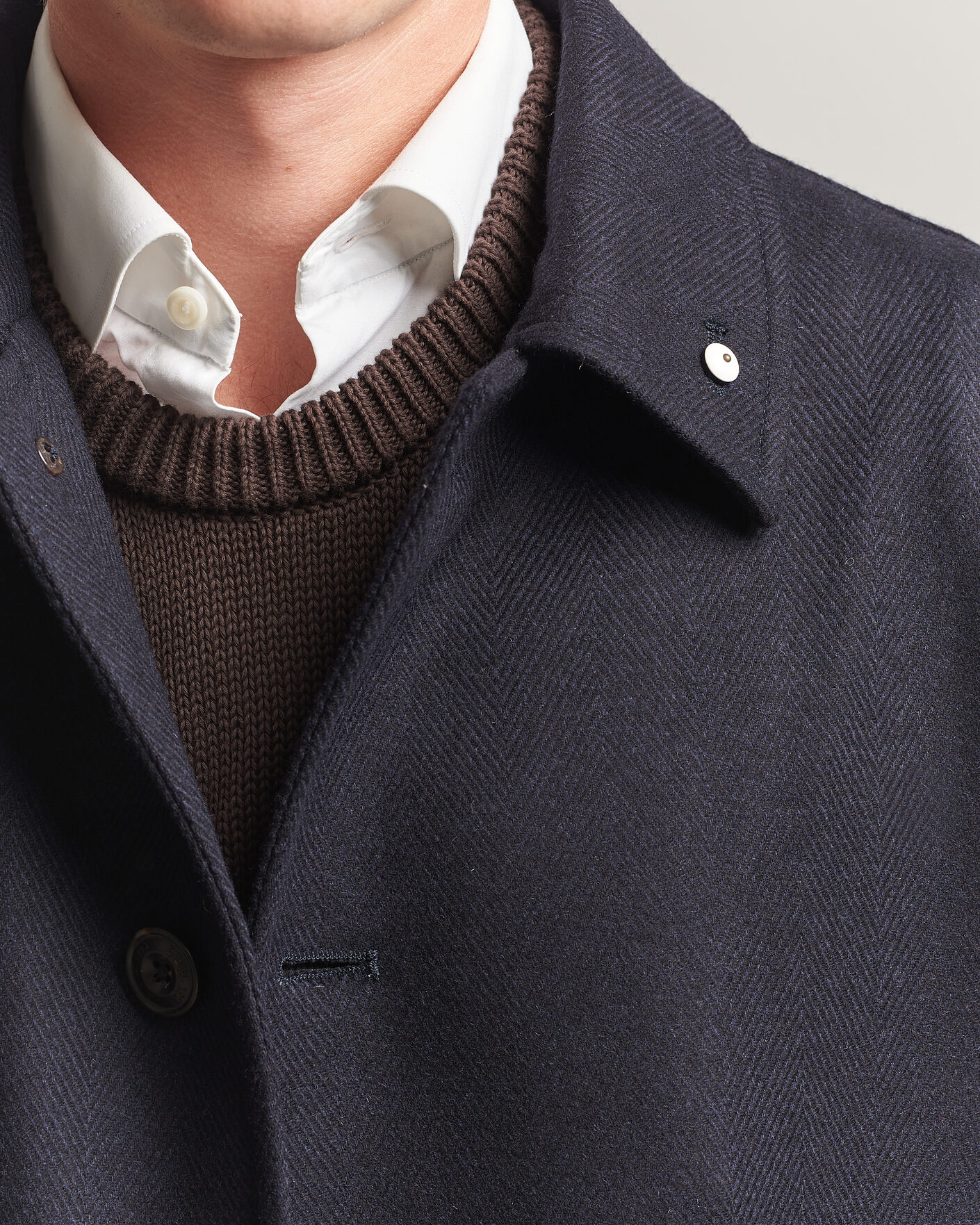 Herre | Jakker | L.B.M. 1911 | Wool/Cashmere Raglan Coat Navy