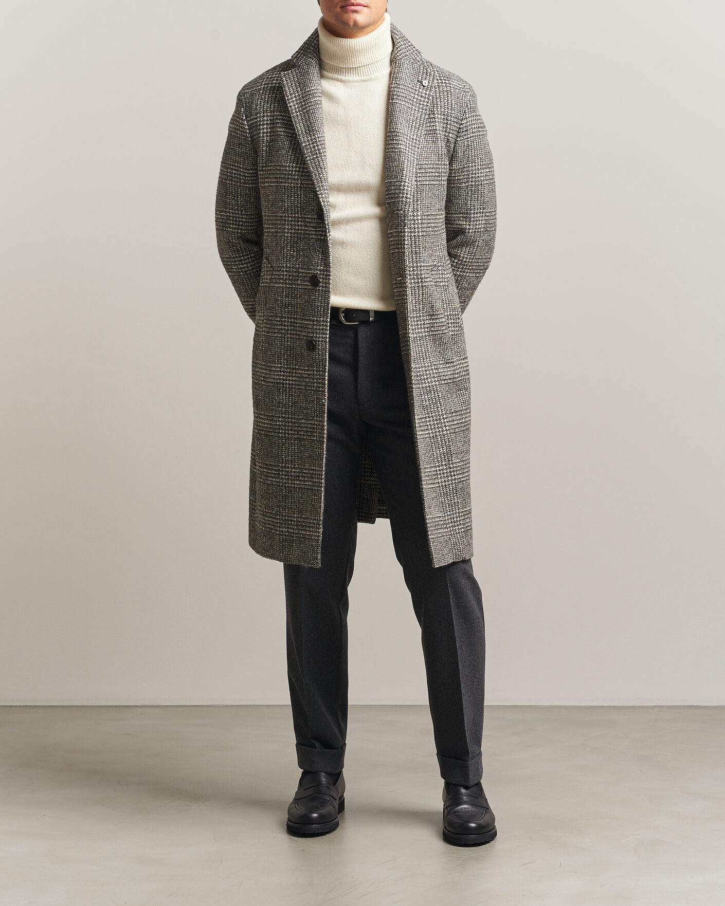 Herre | Jakker | L.B.M. 1911 | Checked Wool Coat Grey