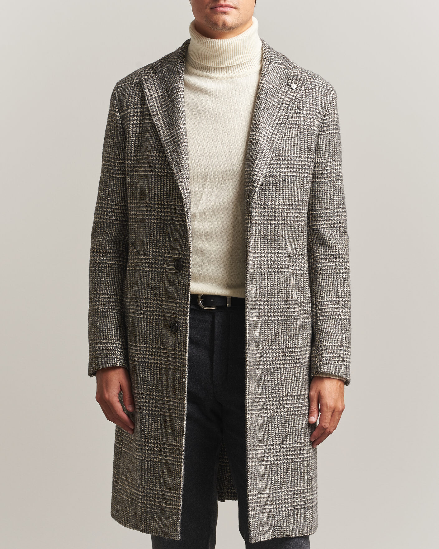 Herre | Jakker | L.B.M. 1911 | Checked Wool Coat Grey