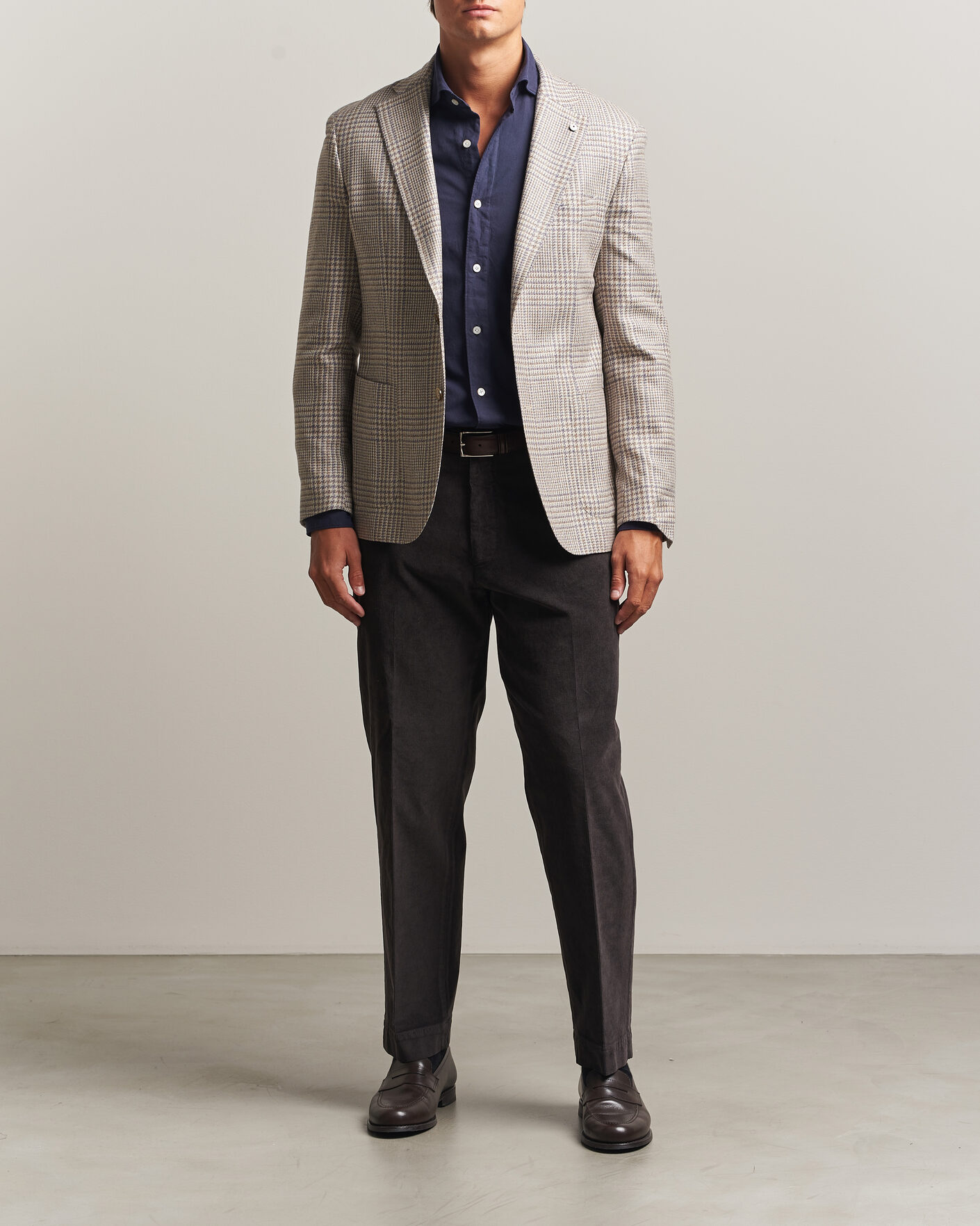 Herre | Blazere & jakker | L.B.M. 1911 | Jack Regular Check Wool/Cashmere/Silk Blazer Brown