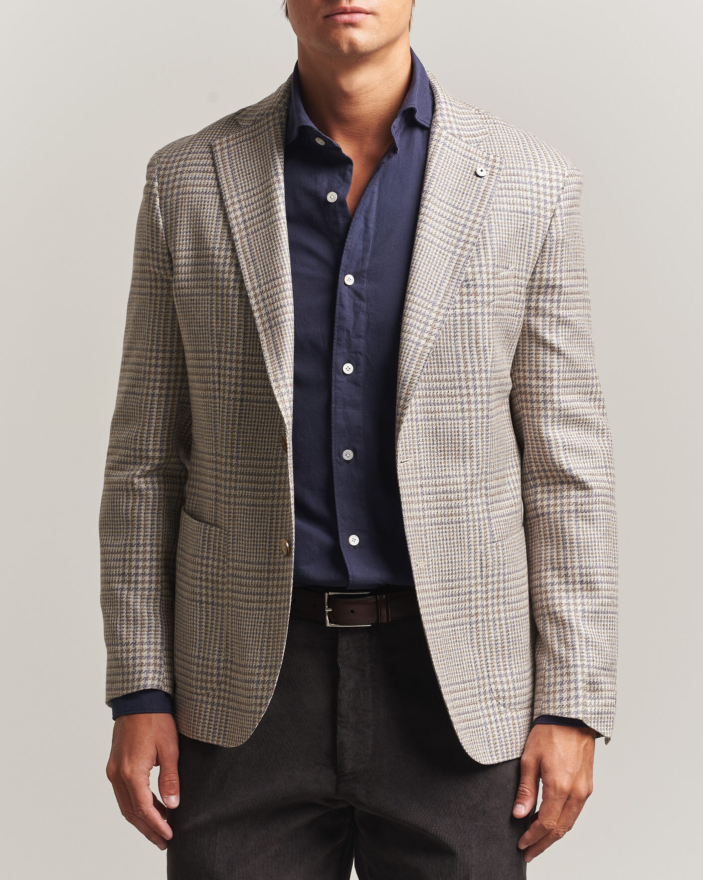 Herre | Blazere & jakker | L.B.M. 1911 | Jack Regular Check Wool/Cashmere/Silk Blazer Brown