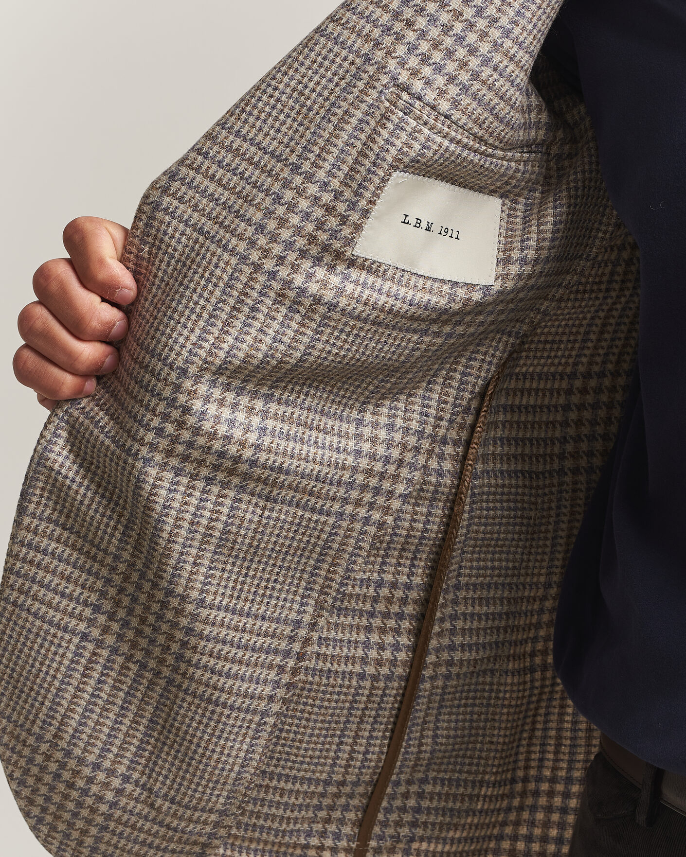 Herre | Blazere & jakker | L.B.M. 1911 | Jack Regular Check Wool/Cashmere/Silk Blazer Brown