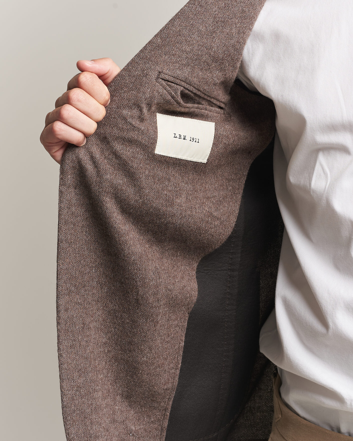 Herre | Blazere & jakker | L.B.M. 1911 | Jack Knitted Cashmere Mix Blazer Brown