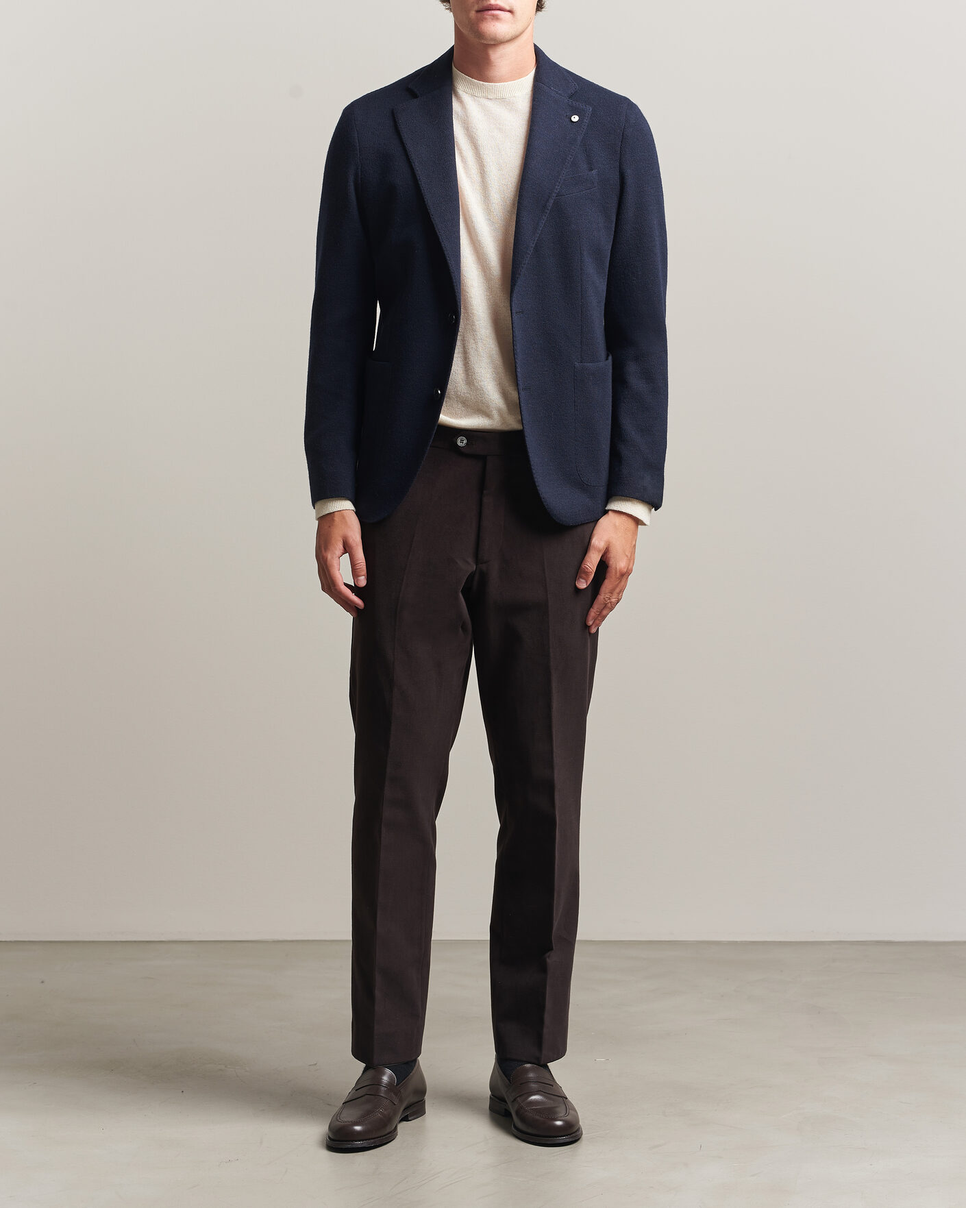 Herre | Blazere & jakker | L.B.M. 1911 | Jack Knitted Cashmere Mix Blazer Navy