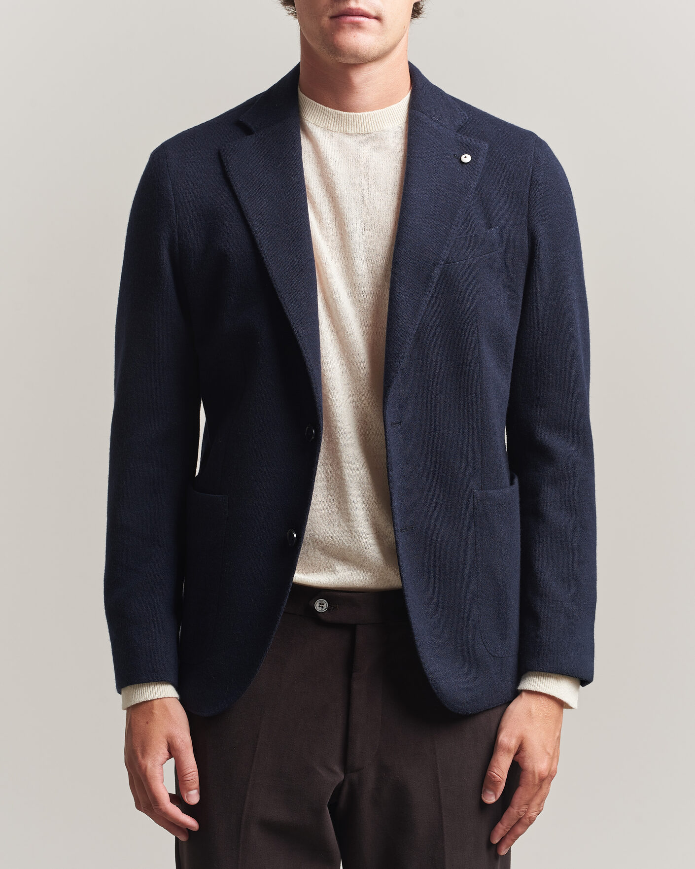 Herre | Blazere & jakker | L.B.M. 1911 | Jack Knitted Cashmere Mix Blazer Navy