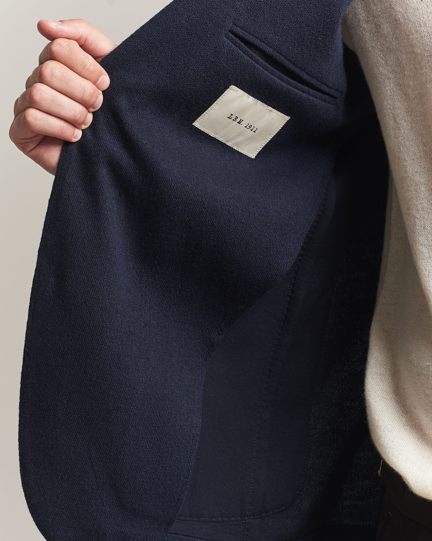 Herre | Blazere & jakker | L.B.M. 1911 | Jack Knitted Cashmere Mix Blazer Navy