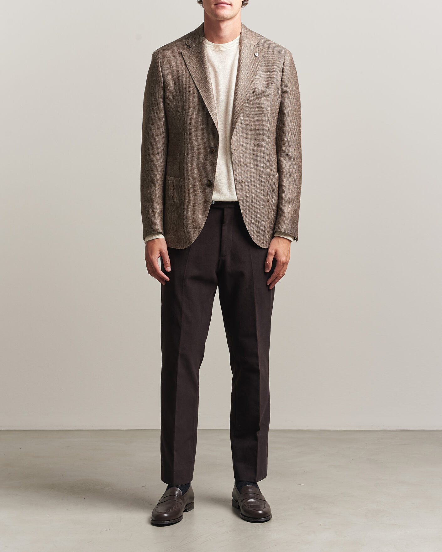 Herre | Blazere & jakker | L.B.M. 1911 | Jack Wool/Silk Hopsack Blazer Brown